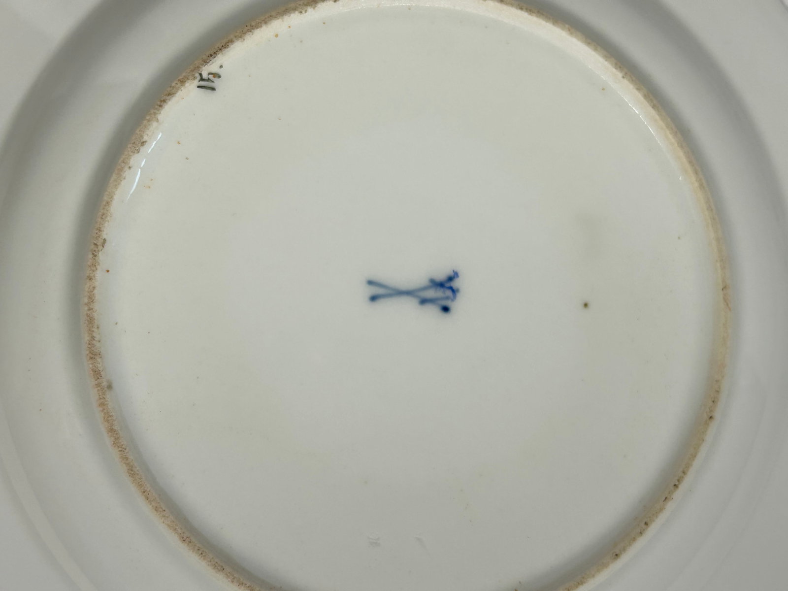 Set of Four Meissen Porcelain Floral Plates With Cobalt Rims - 5