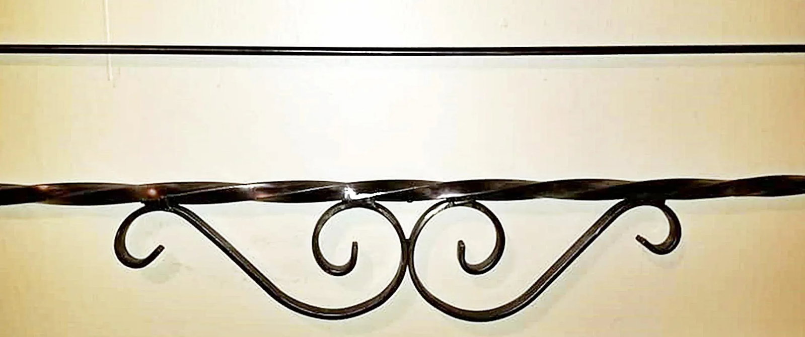 1930s Wrought Iron Polished Wall Shelf - 5