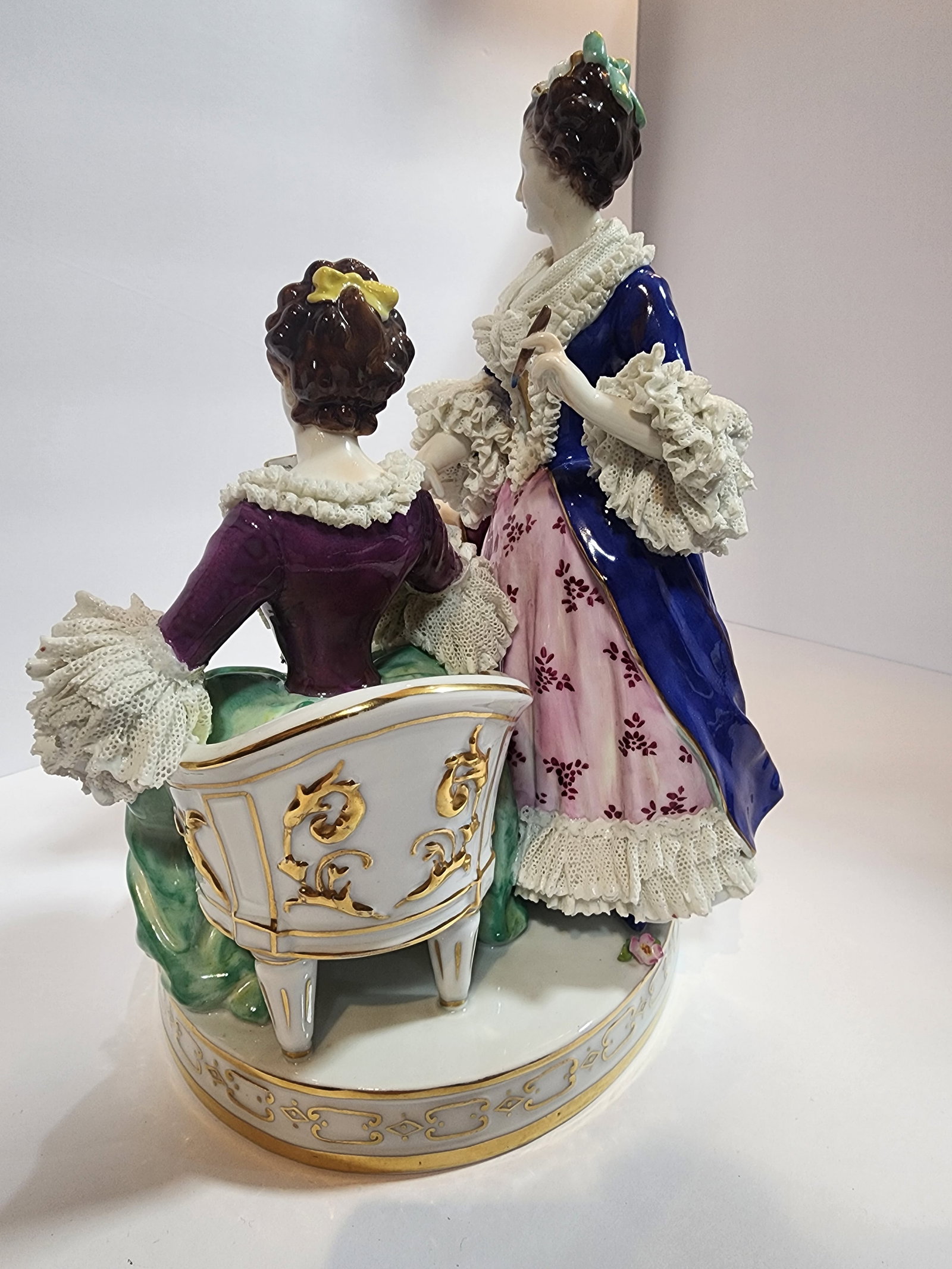 19th Century Dresden Lace La' Toilette Porcelain Figurine - 6