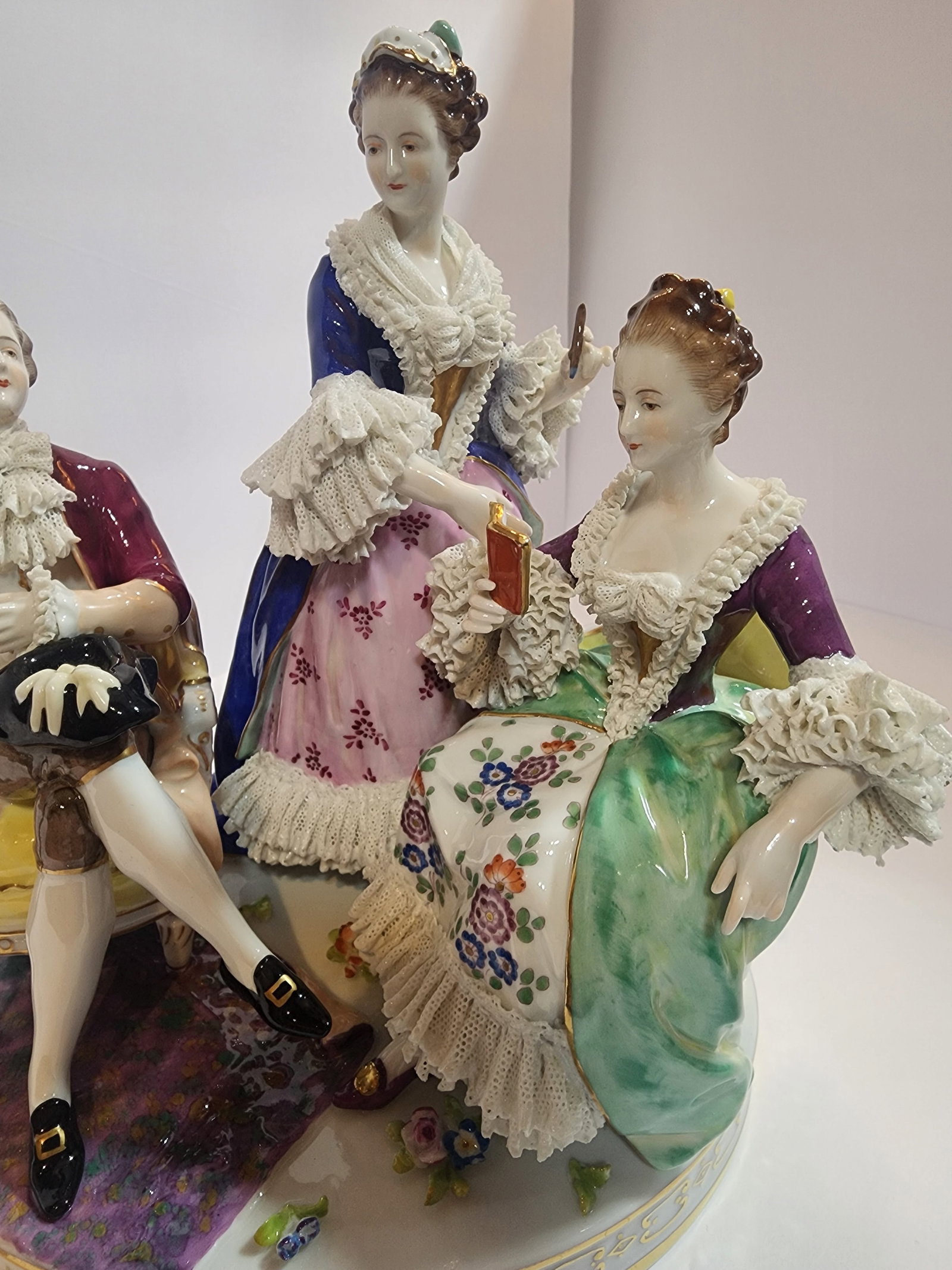 19th Century Dresden Lace La' Toilette Porcelain Figurine - 7