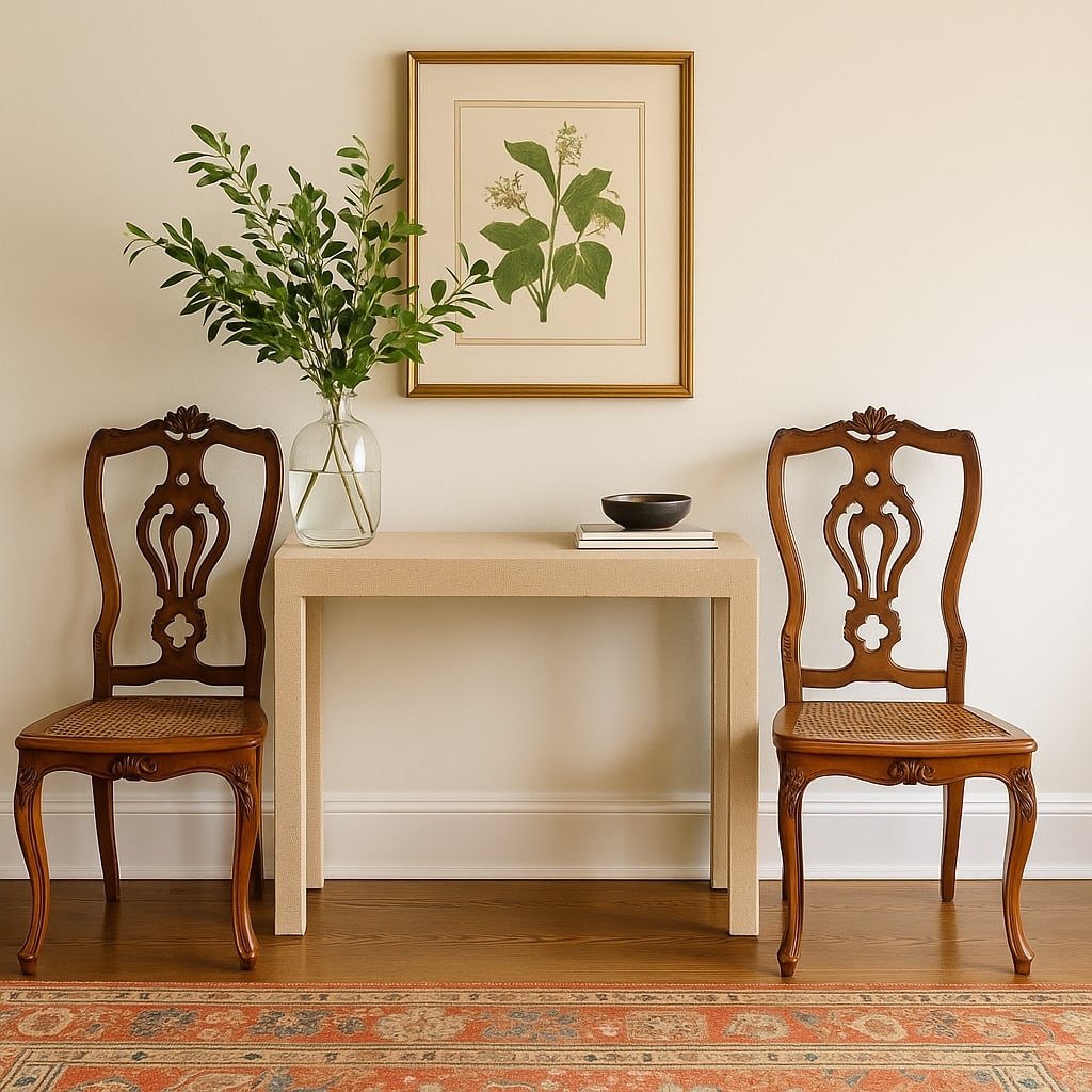 Antique Italian Carved Walnut Caned Side Chairs – Set of 2 – Hand-Carved Rococo/Baroque - 2
