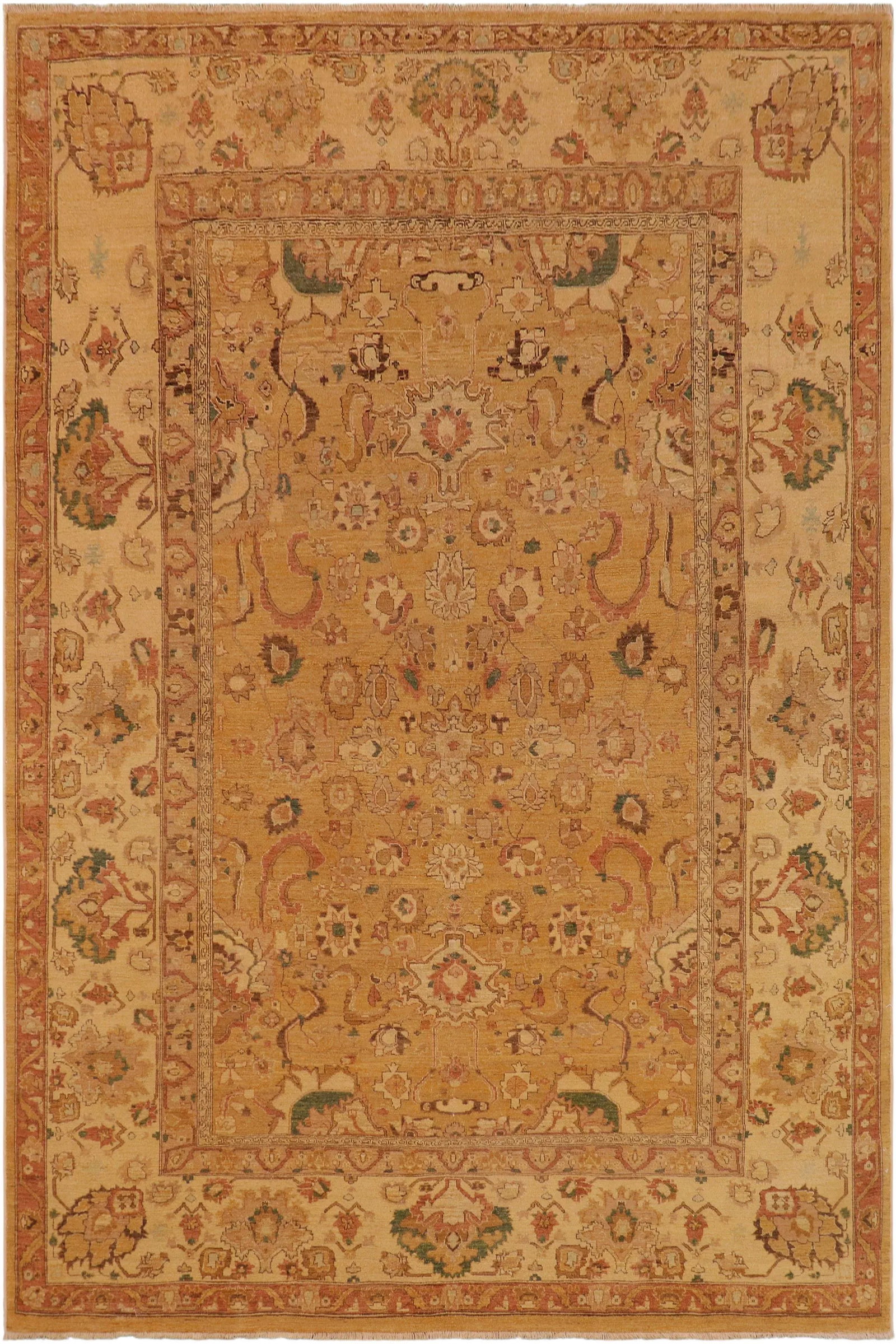 1980s 1980s Vintage Bohemian Isabel Gold/Tan Wool Rug - 10