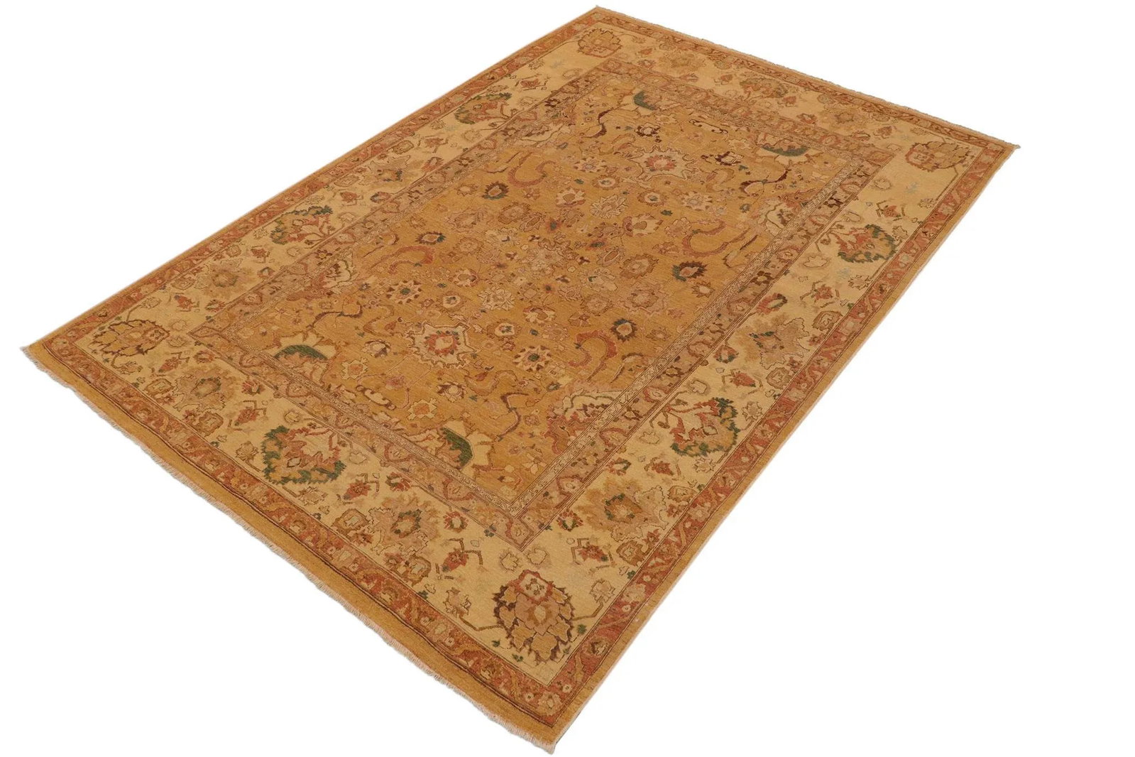1980s 1980s Vintage Bohemian Isabel Gold/Tan Wool Rug - 3