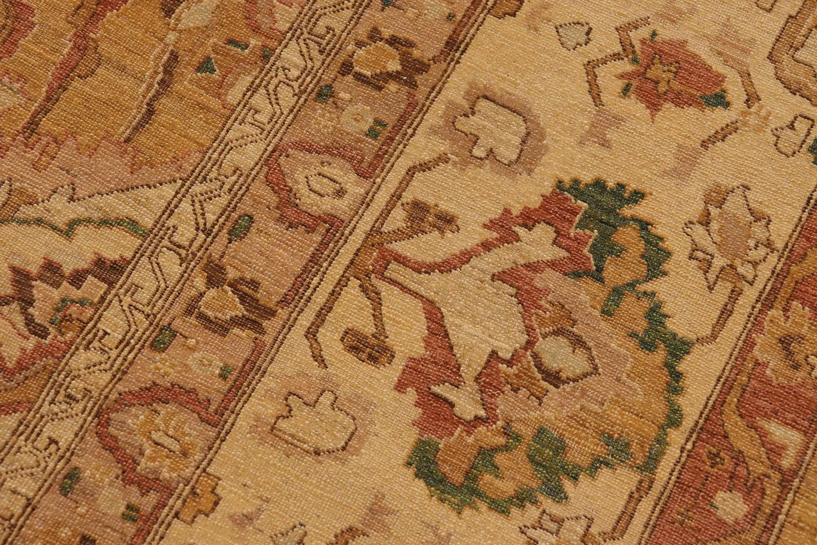 1980s 1980s Vintage Bohemian Isabel Gold/Tan Wool Rug - 6