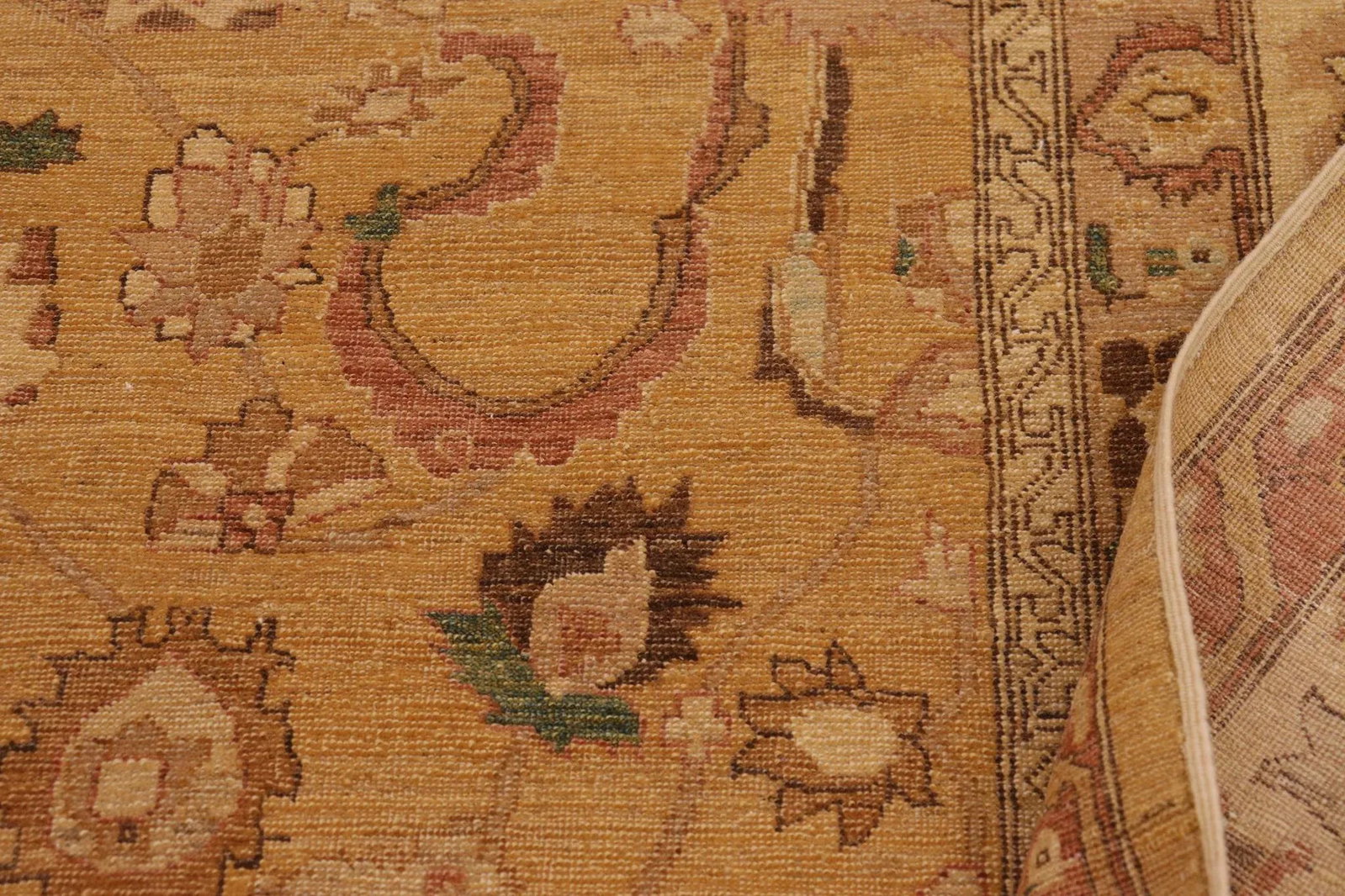 1980s 1980s Vintage Bohemian Isabel Gold/Tan Wool Rug - 8