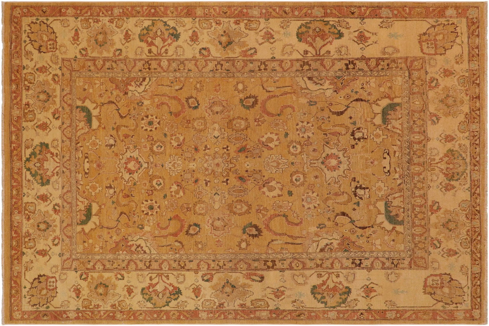 1980s 1980s Vintage Bohemian Isabel Gold/Tan Wool Rug - 9