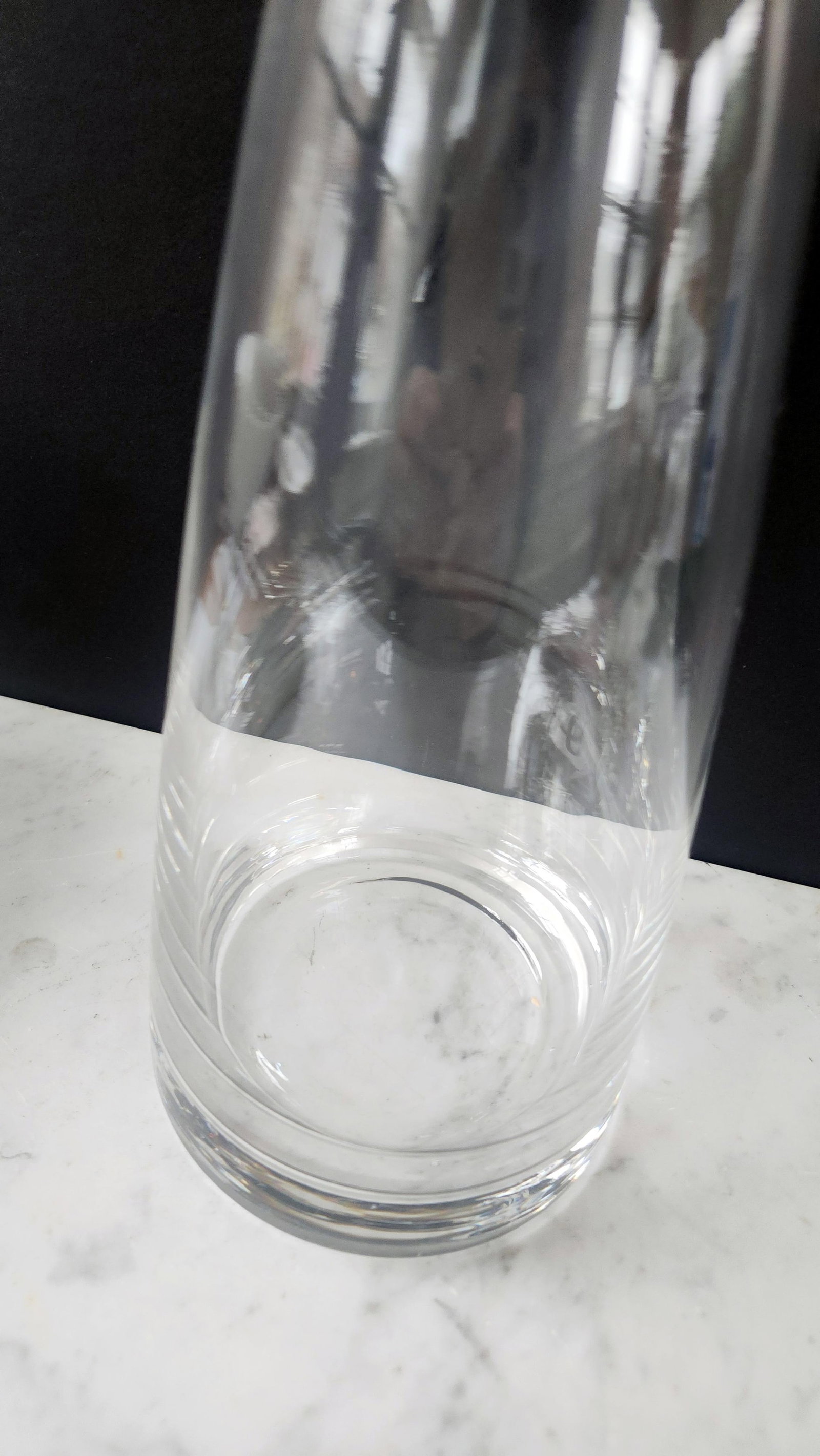 Mid 20th Century Mid-Century Modern Clear Glass Decanter With Solid Mushroom Stopper - 12