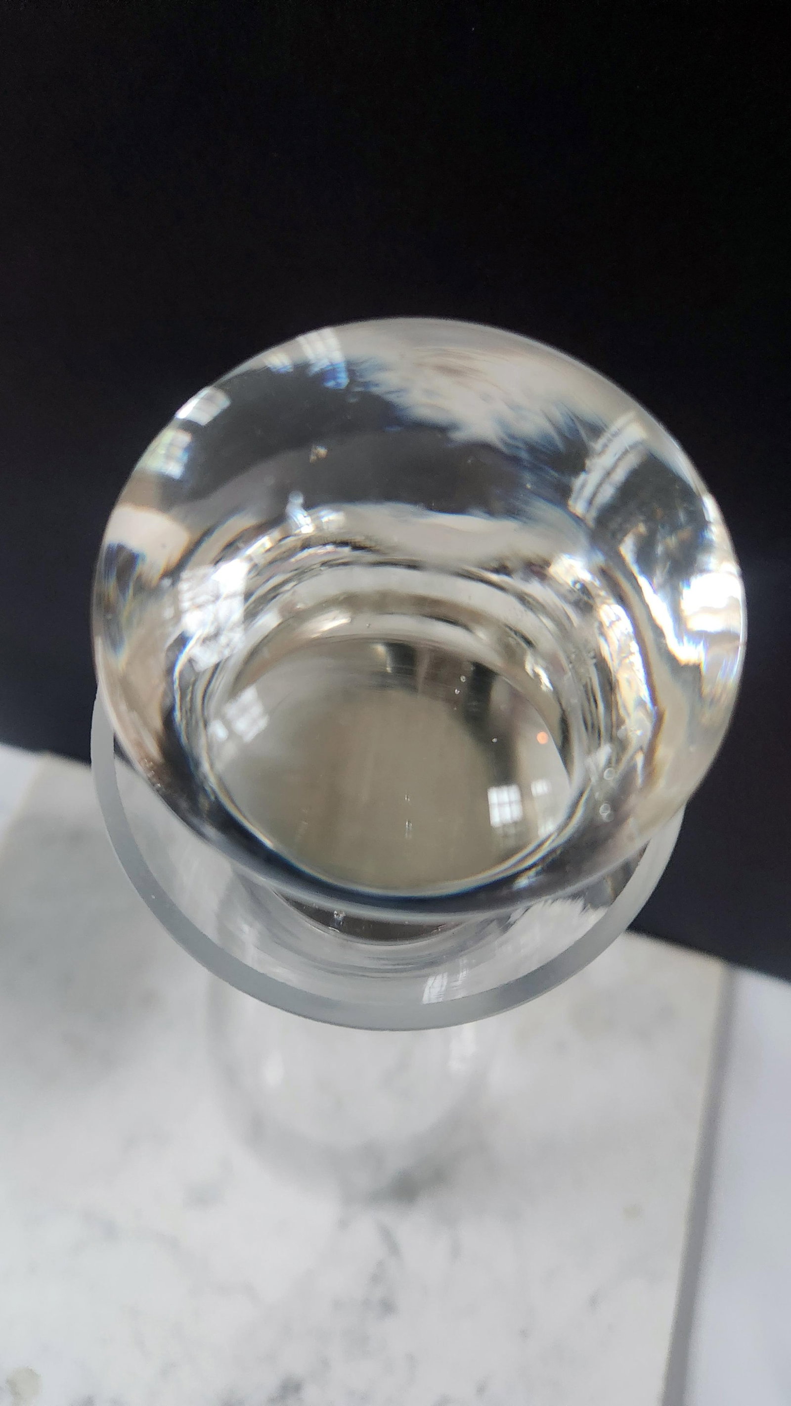 Mid 20th Century Mid-Century Modern Clear Glass Decanter With Solid Mushroom Stopper - 4