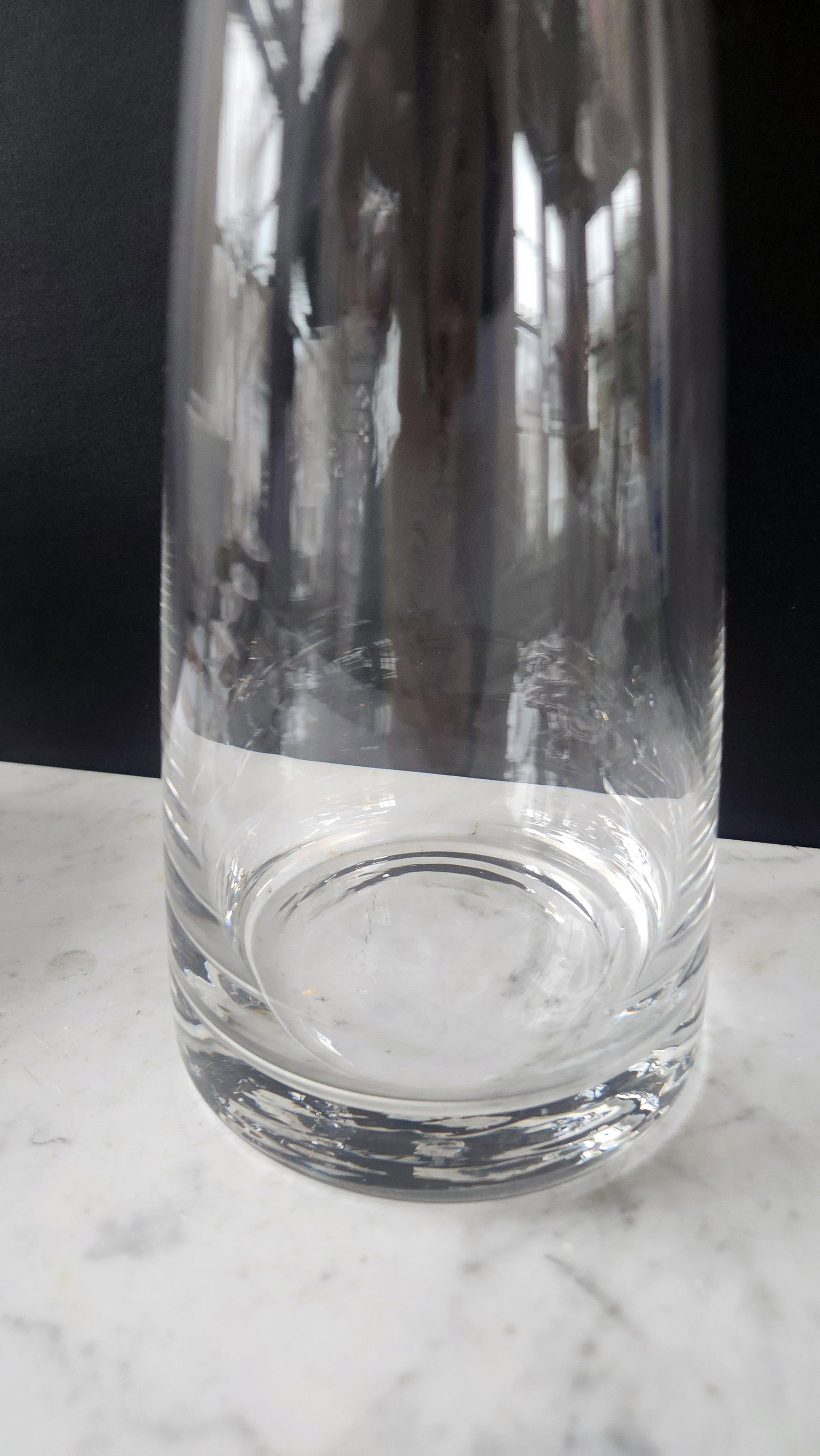 Mid 20th Century Mid-Century Modern Clear Glass Decanter With Solid Mushroom Stopper - 8