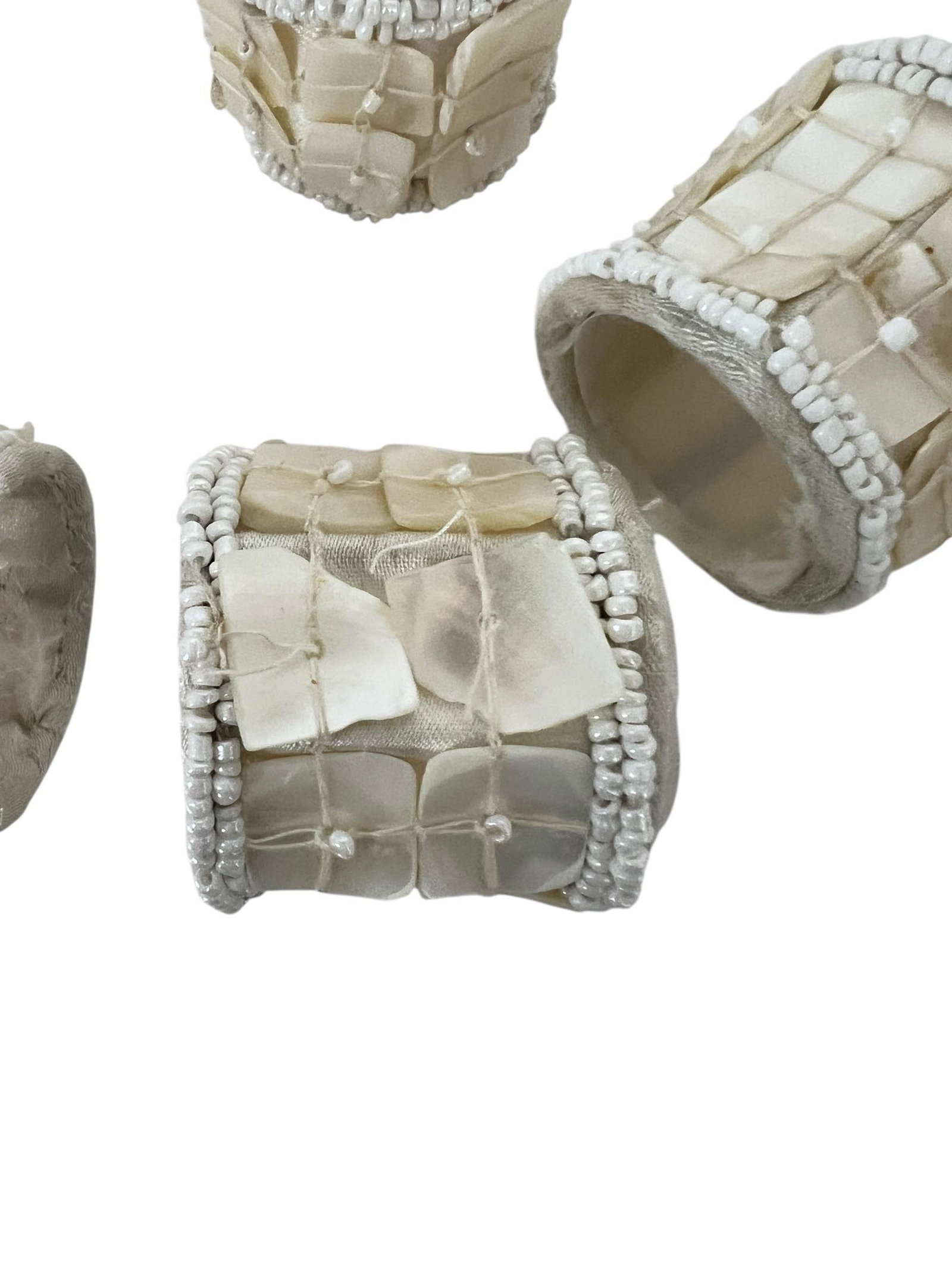 Late 20th Century Capiz Shell Mother of Pearl Napkin Ring - Set of 12 - 5