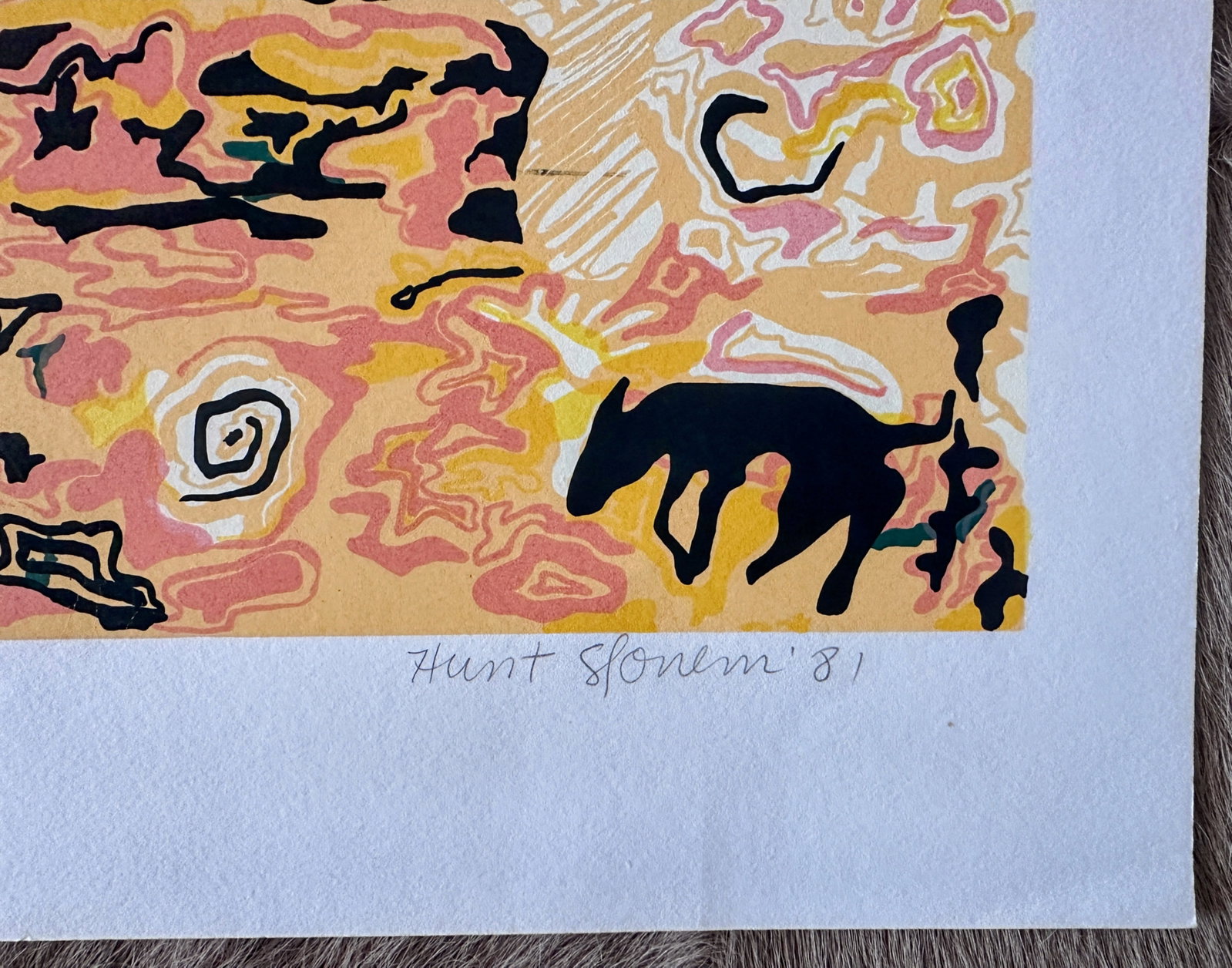 1980s Original Signed Hunt Slonem Serigraph Chair Duet, 48/175 - 10