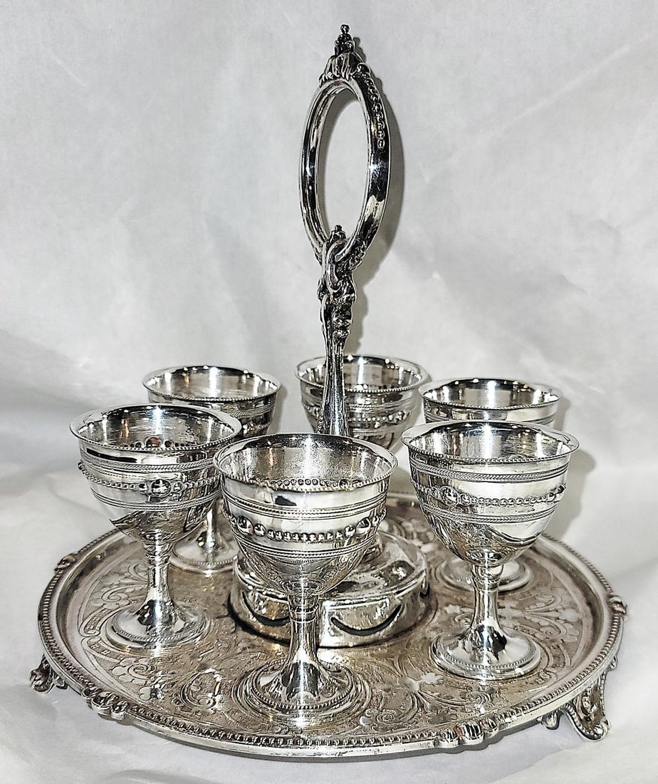 19c Silver Plate Egg Server - 10