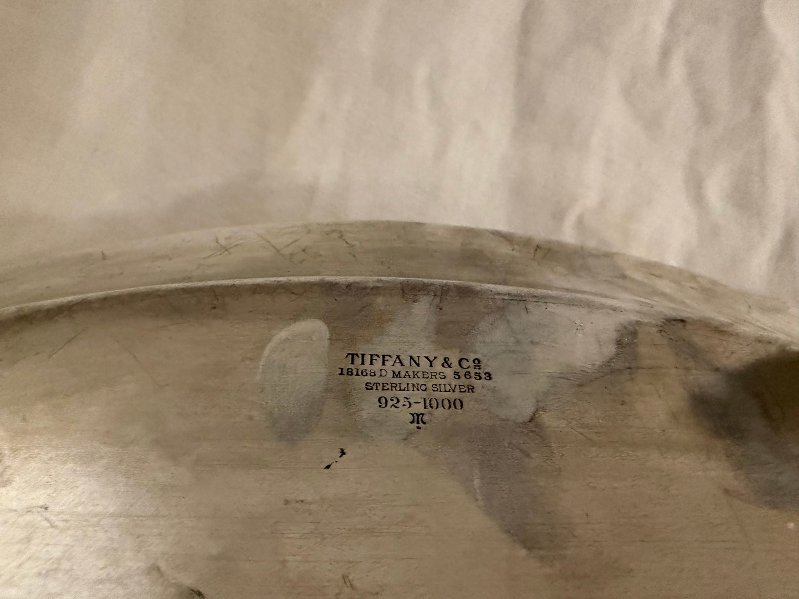 Antique Tiffany & Co. Sterling Silver Oval Dish With Ornate Floral Handle - 4