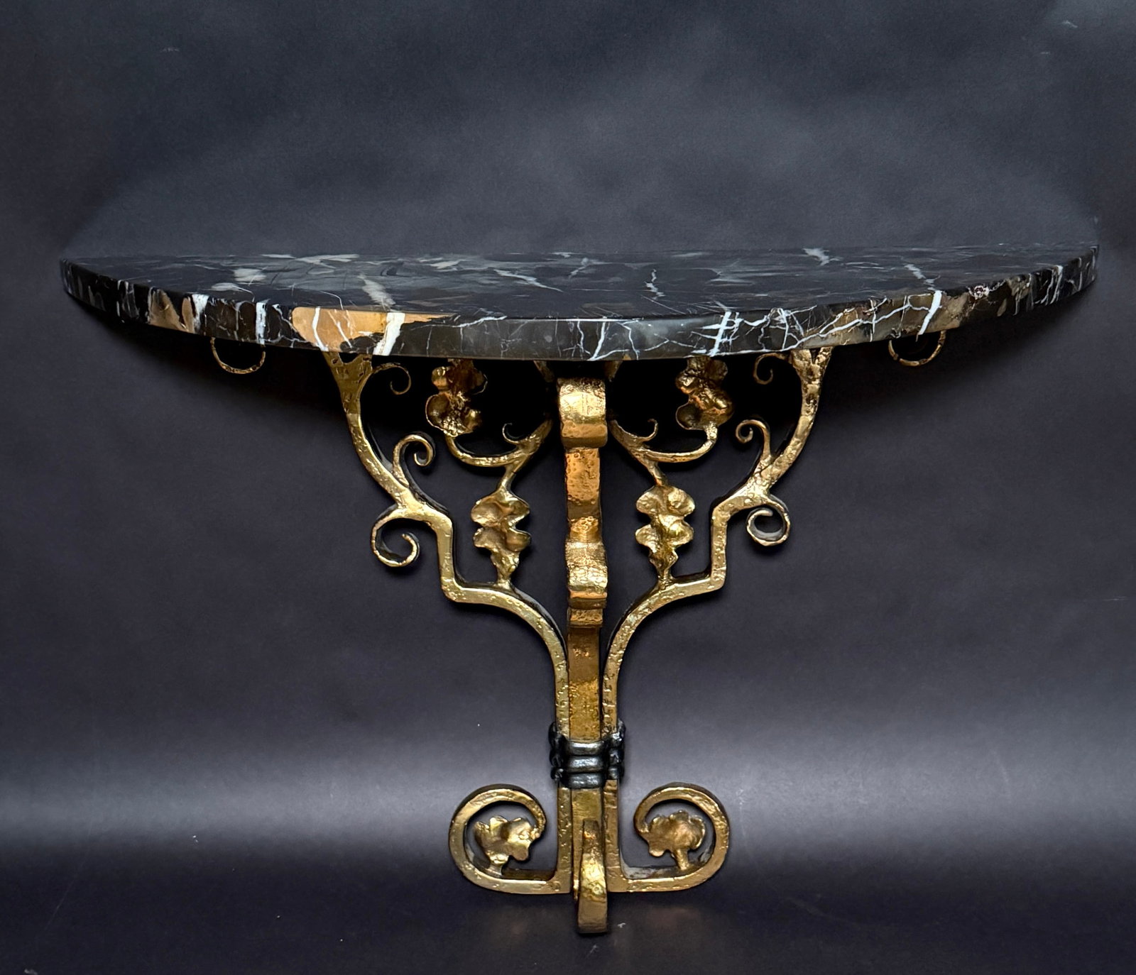 Early 20th Century American Arts & Crafts Bronze and Iron Wall Brackets, Pair - 3