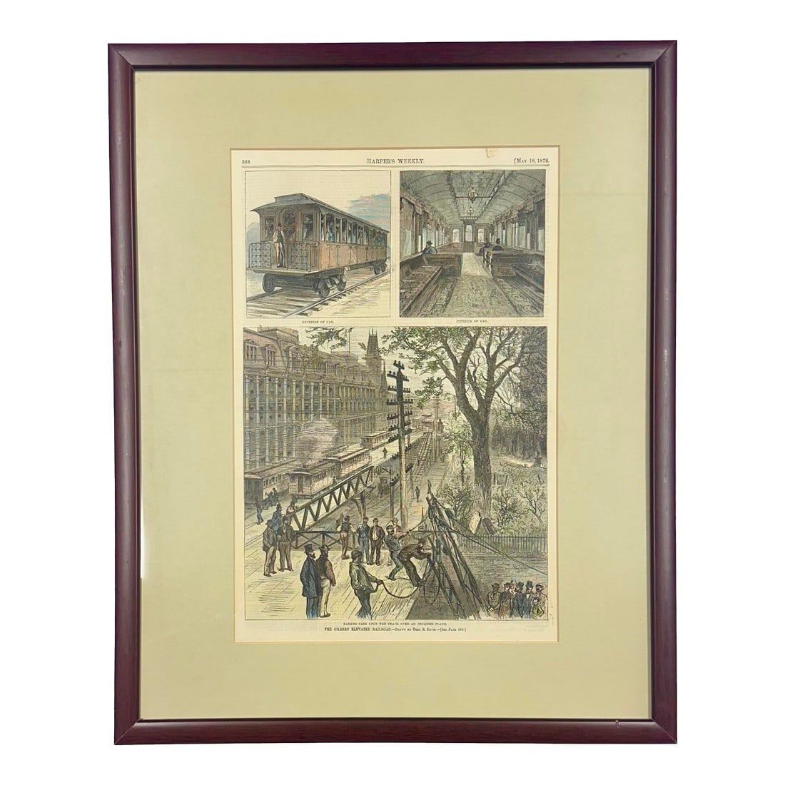 New York City Elevated Train (6th Avenue), 1878 (Framed) (1 of 4)