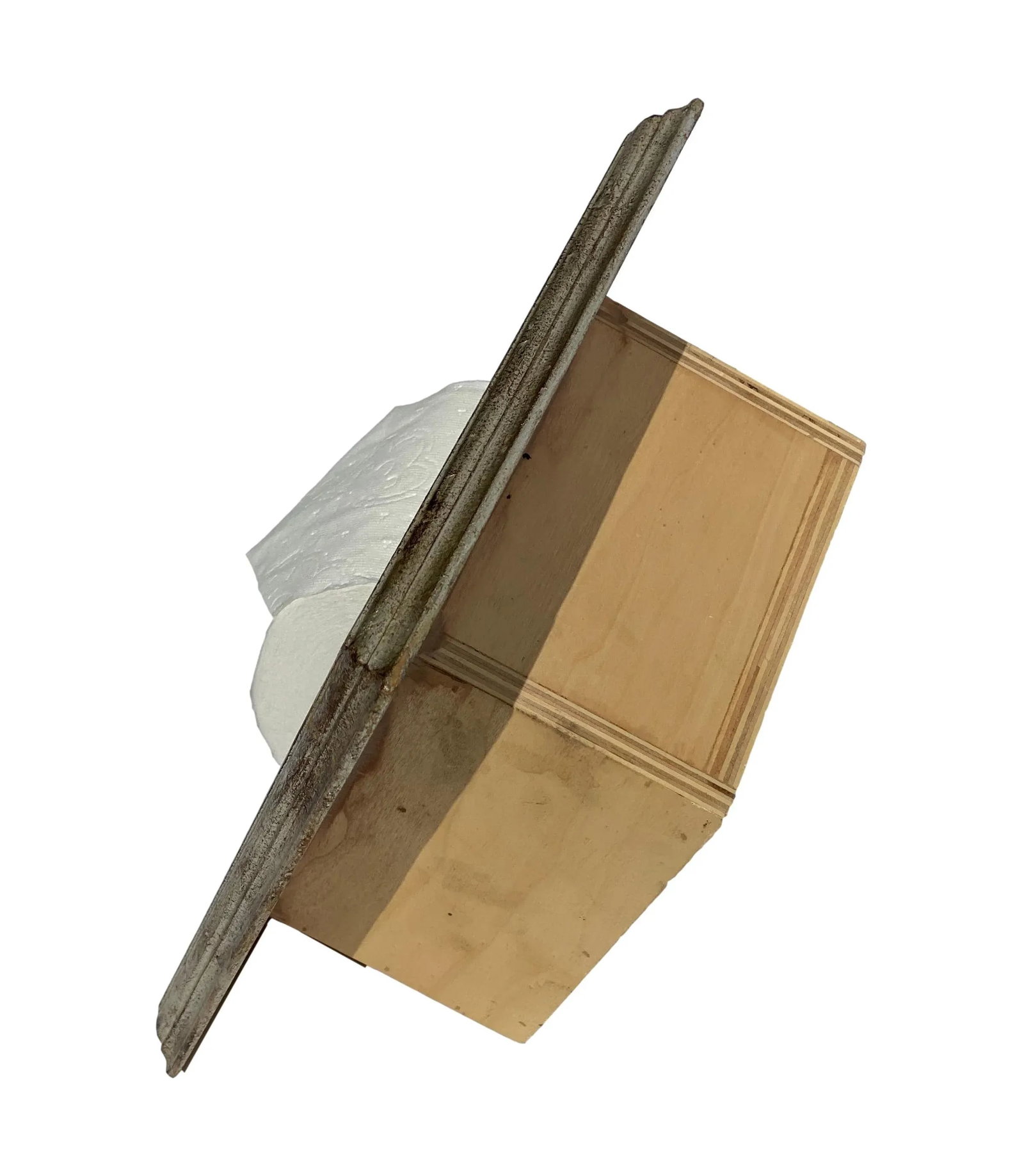 Italian Baroque Style Bathroom Paper Holder in "Tanuccio" Silver Parcel-Gilt & Brownstone by Judson - 3