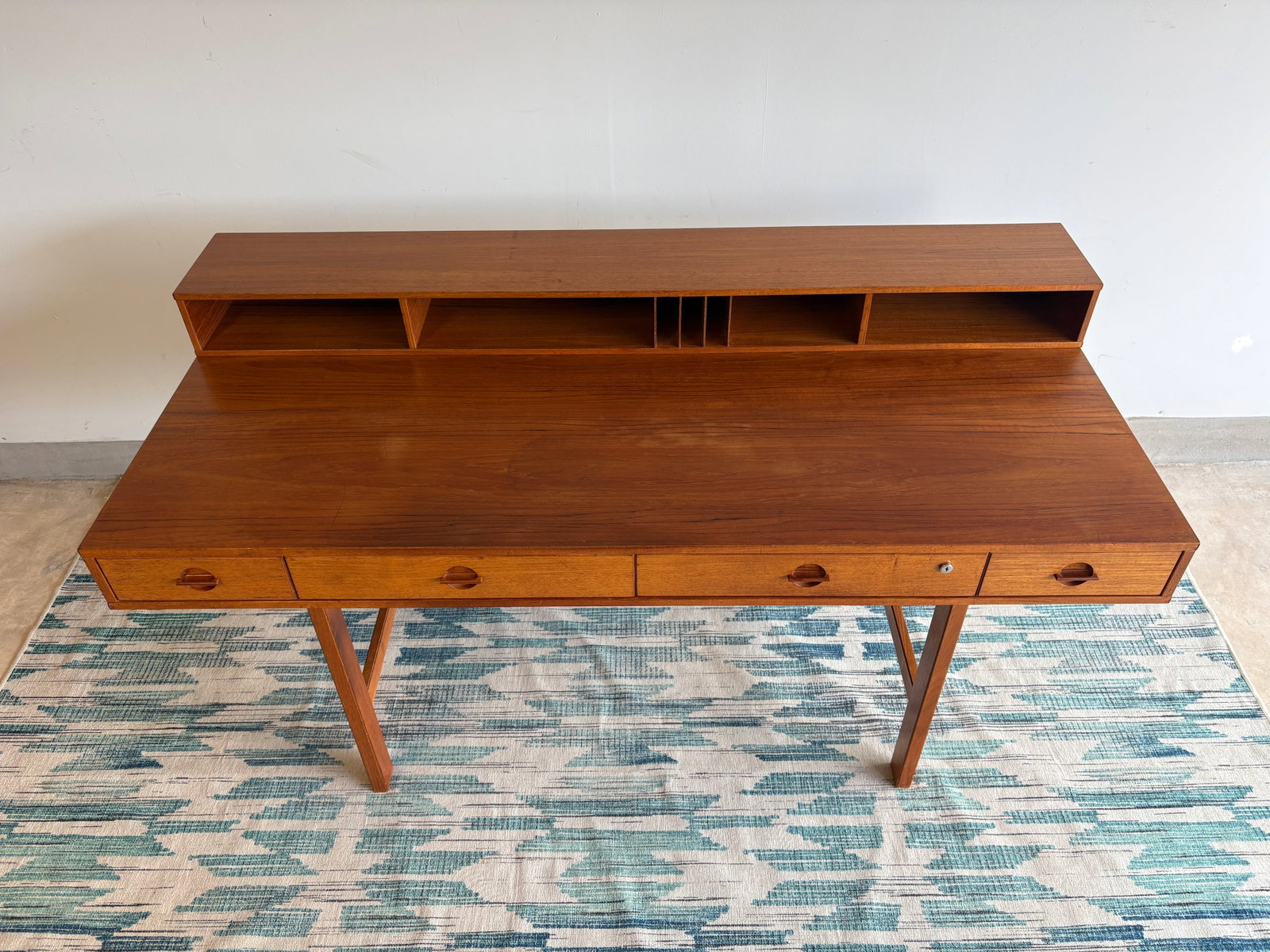1960s Mid-Century Modern Danish Teak Flip-Top Desk by Peter LÃ¸vig Nielsen - 4