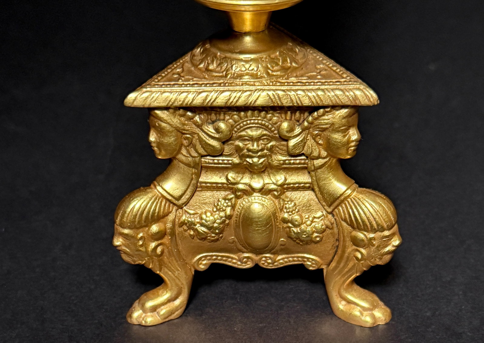 Grand Tour Neoclassical Gilt and Silvered Bronze Thermometer - 4