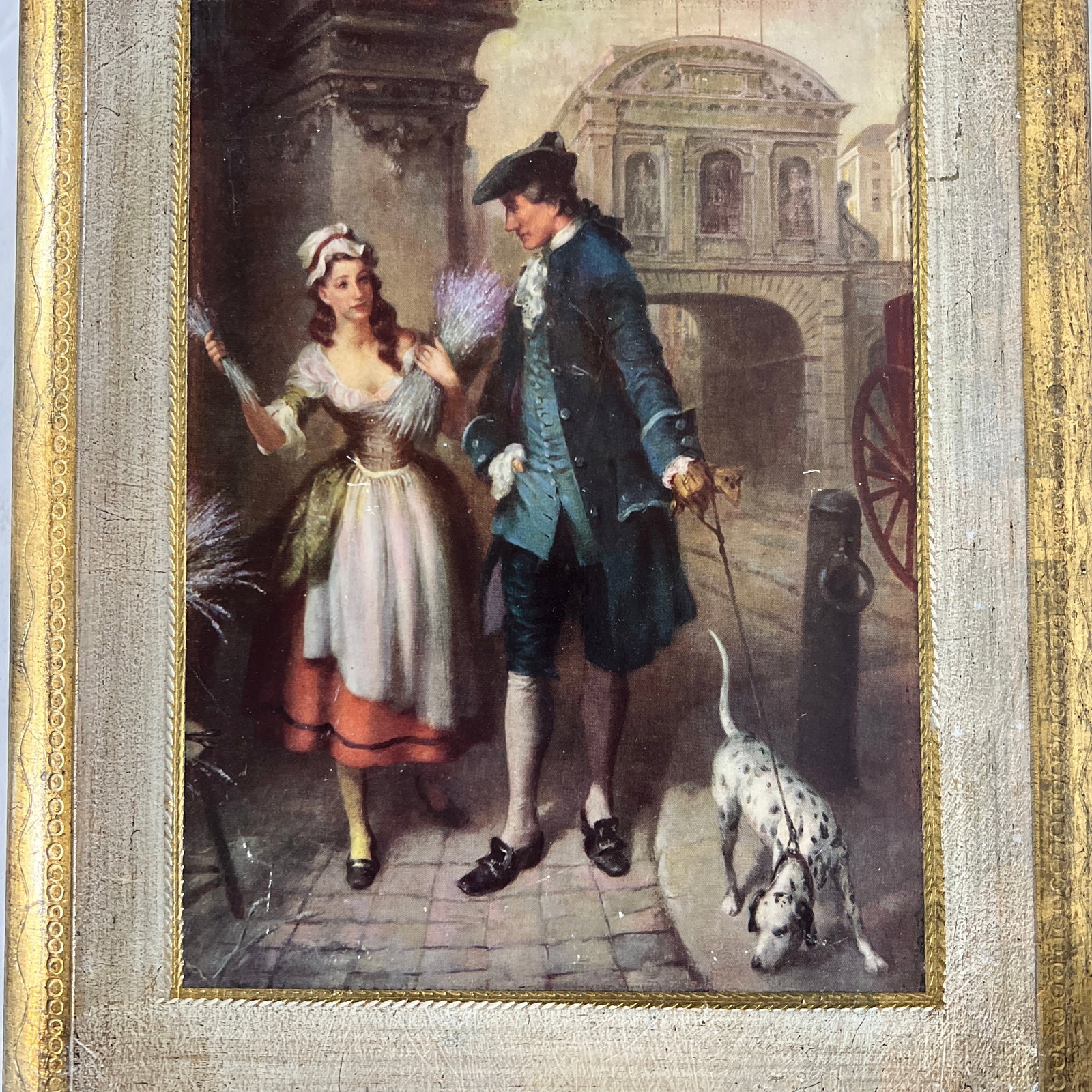 Mid Century Italian Florentine Courting Couple Plaque - A Pair - 4