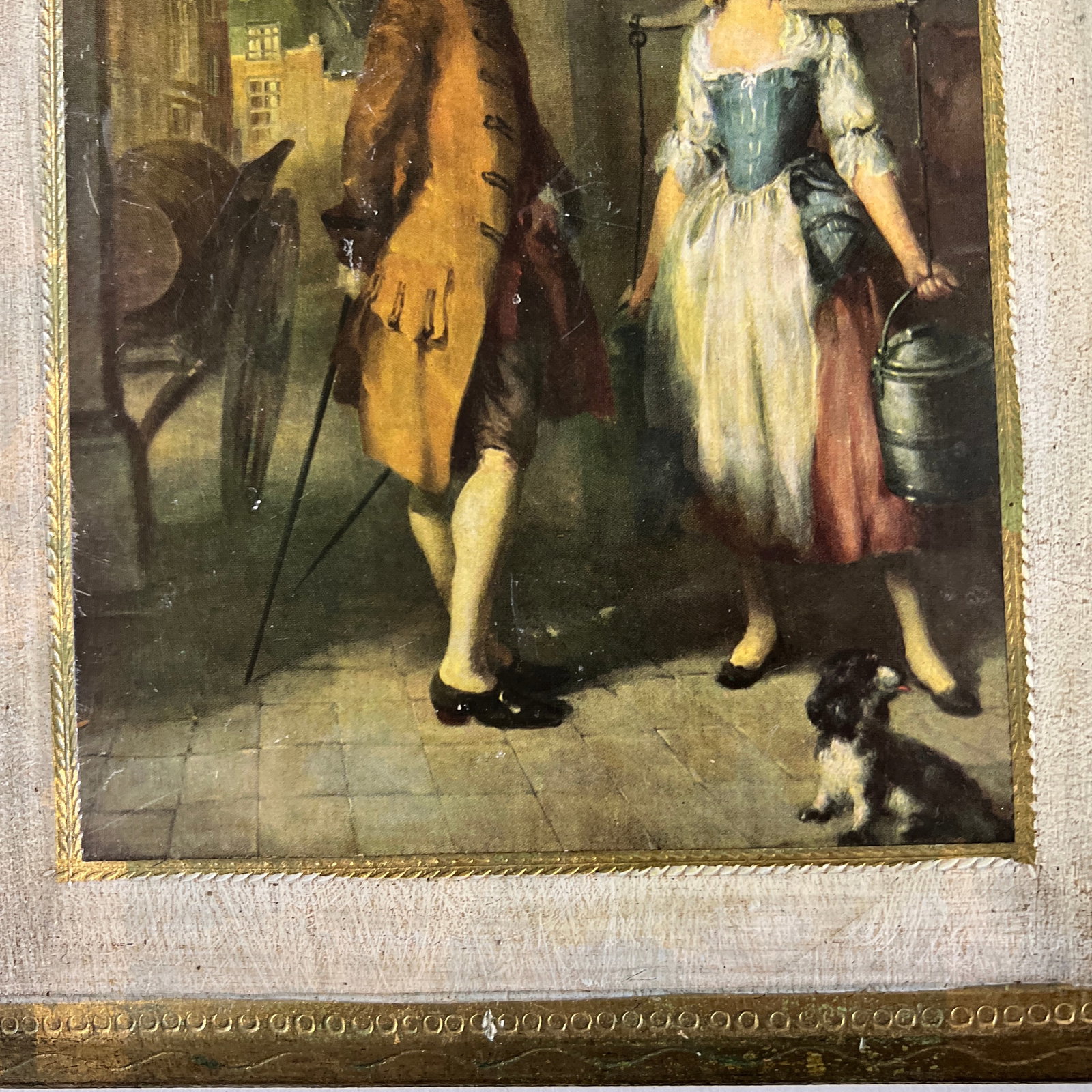 Mid Century Italian Florentine Courting Couple Plaque - A Pair - 6