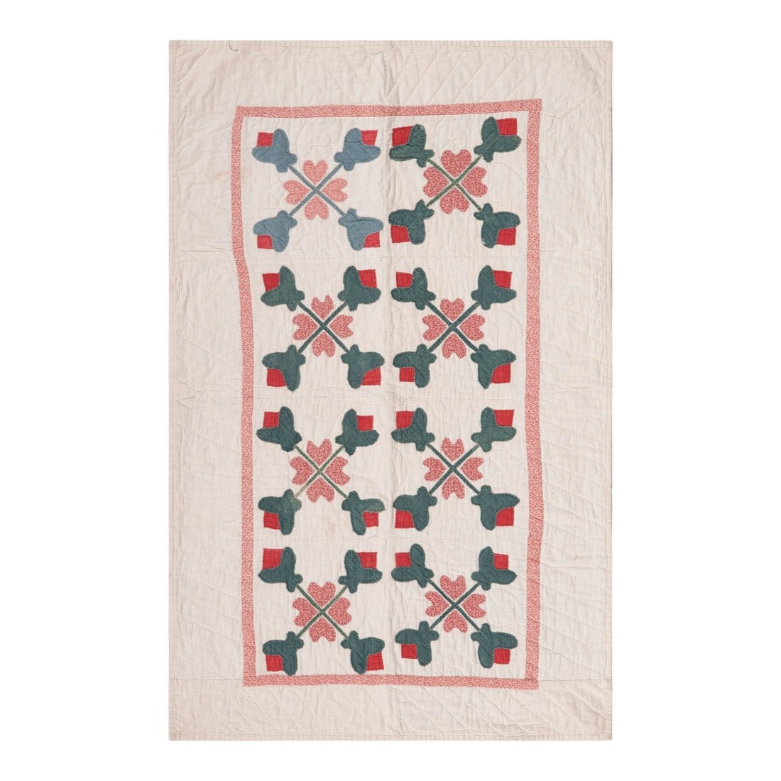 Nazmiyal Collection Antique American Quilt Textile 2 Ft 1 in X 3 Ft 3 In (1 of 6)