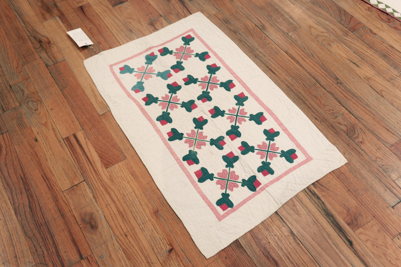 Nazmiyal Collection Antique American Quilt Textile 2 Ft 1 in X 3 Ft 3 In - 2