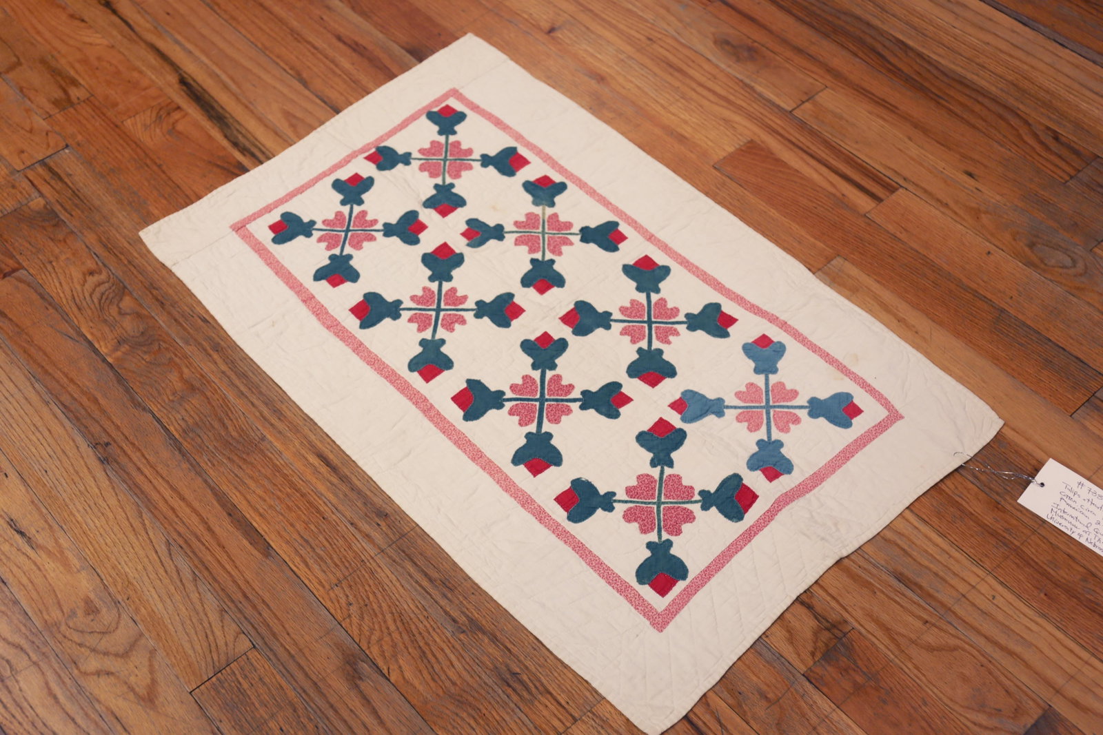 Nazmiyal Collection Antique American Quilt Textile 2 Ft 1 in X 3 Ft 3 In - 3