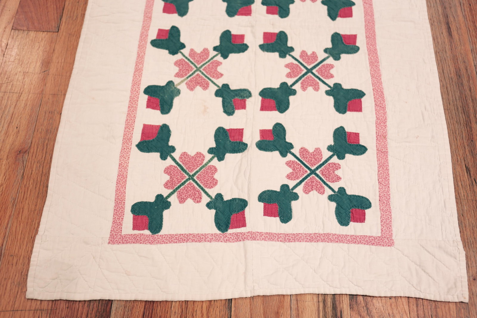 Nazmiyal Collection Antique American Quilt Textile 2 Ft 1 in X 3 Ft 3 In - 5