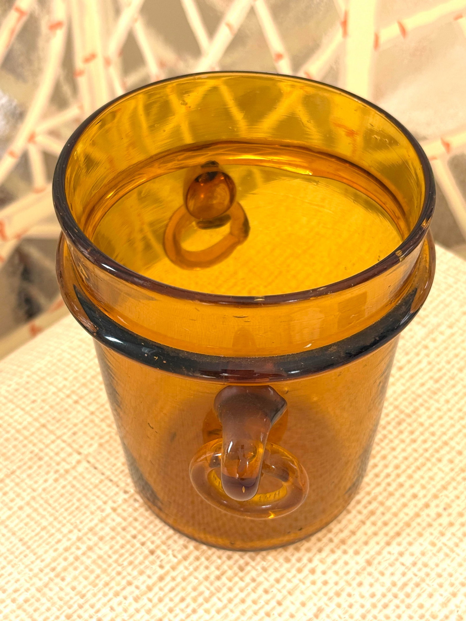 1950's Murano Italian Amber Vase - 5