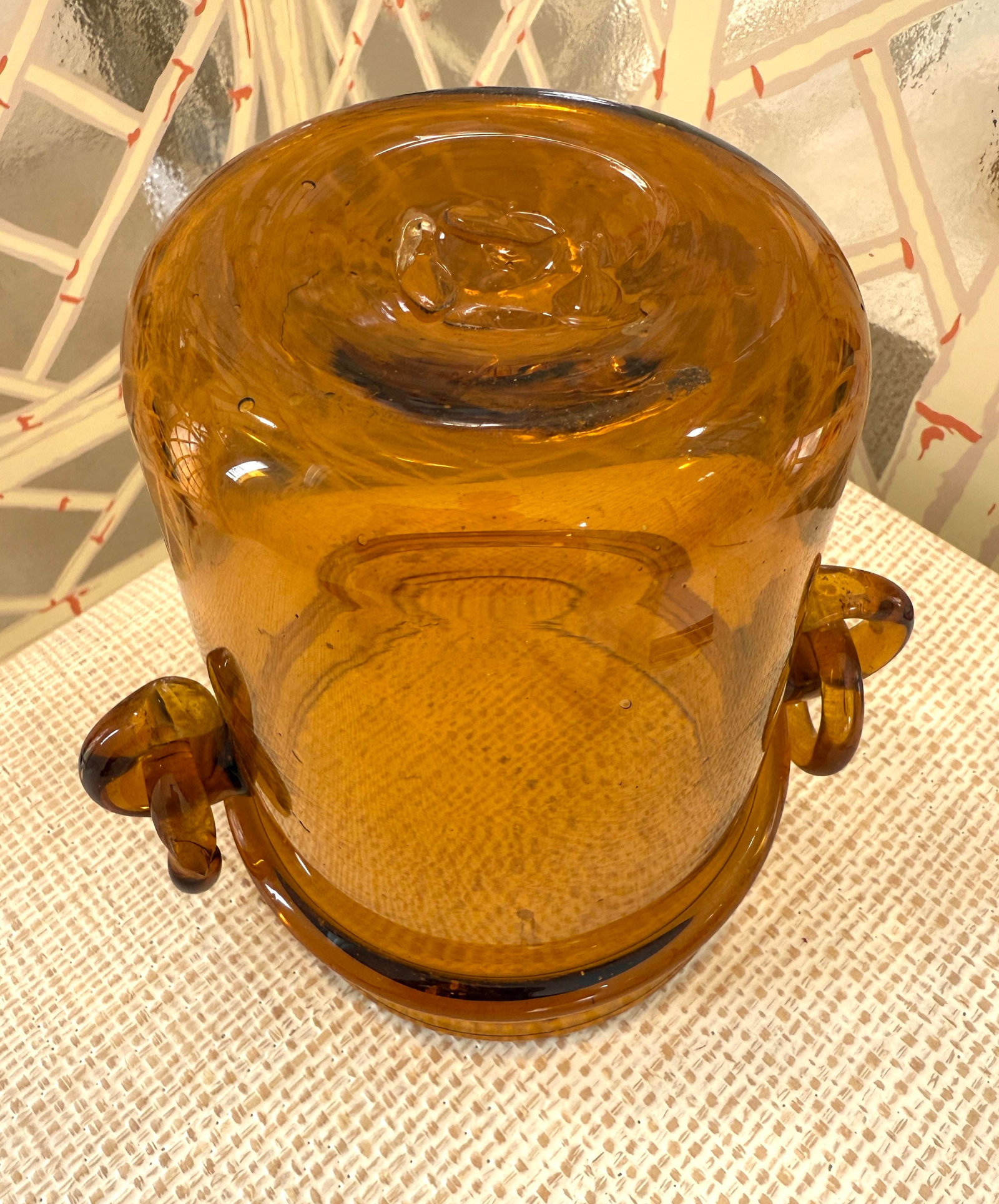 1950's Murano Italian Amber Vase - 9