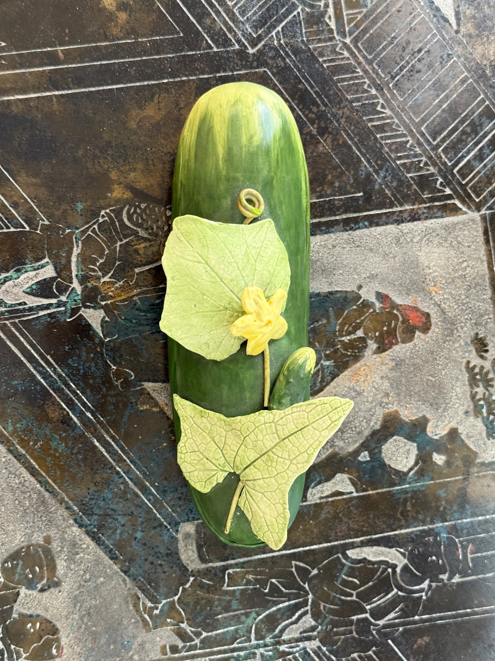 Mary Kirk Kelly Porcelain Zucchini Box - 9