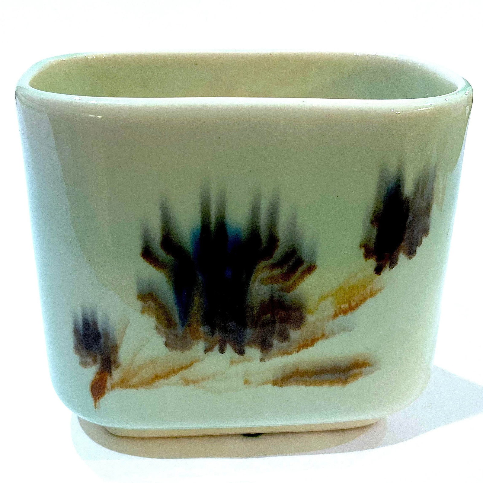 Mid 20th Century Modern Porcelain Cachepot Pair by F. Joseph Von Tury - 3