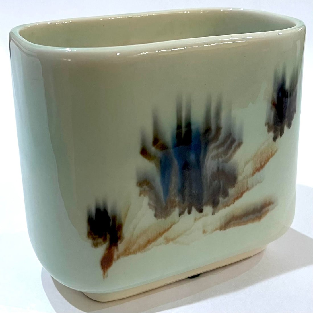Mid 20th Century Modern Porcelain Cachepot Pair by F. Joseph Von Tury - 6