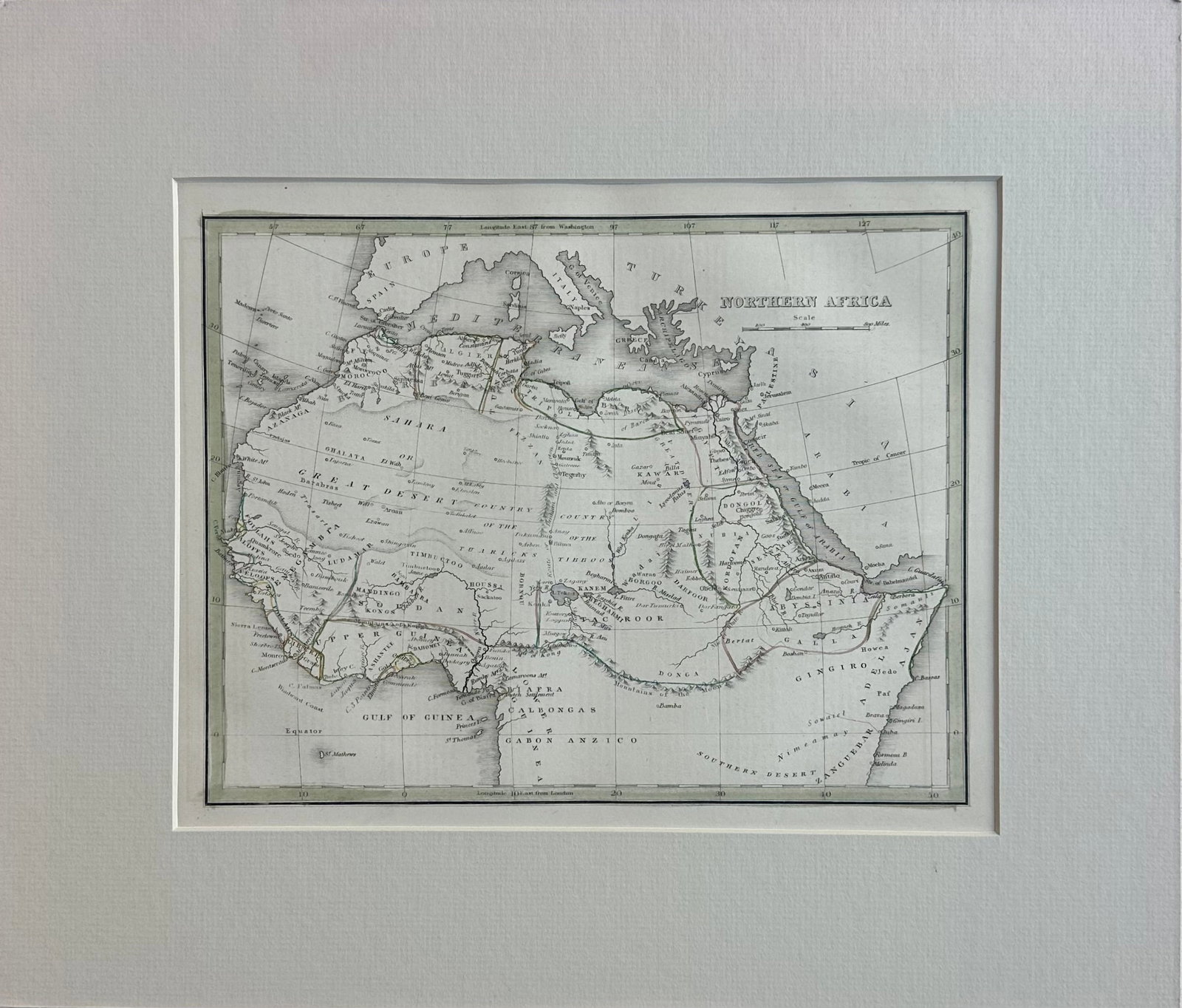 Northern Africa, Original Map by Bradford, 1835 - 3