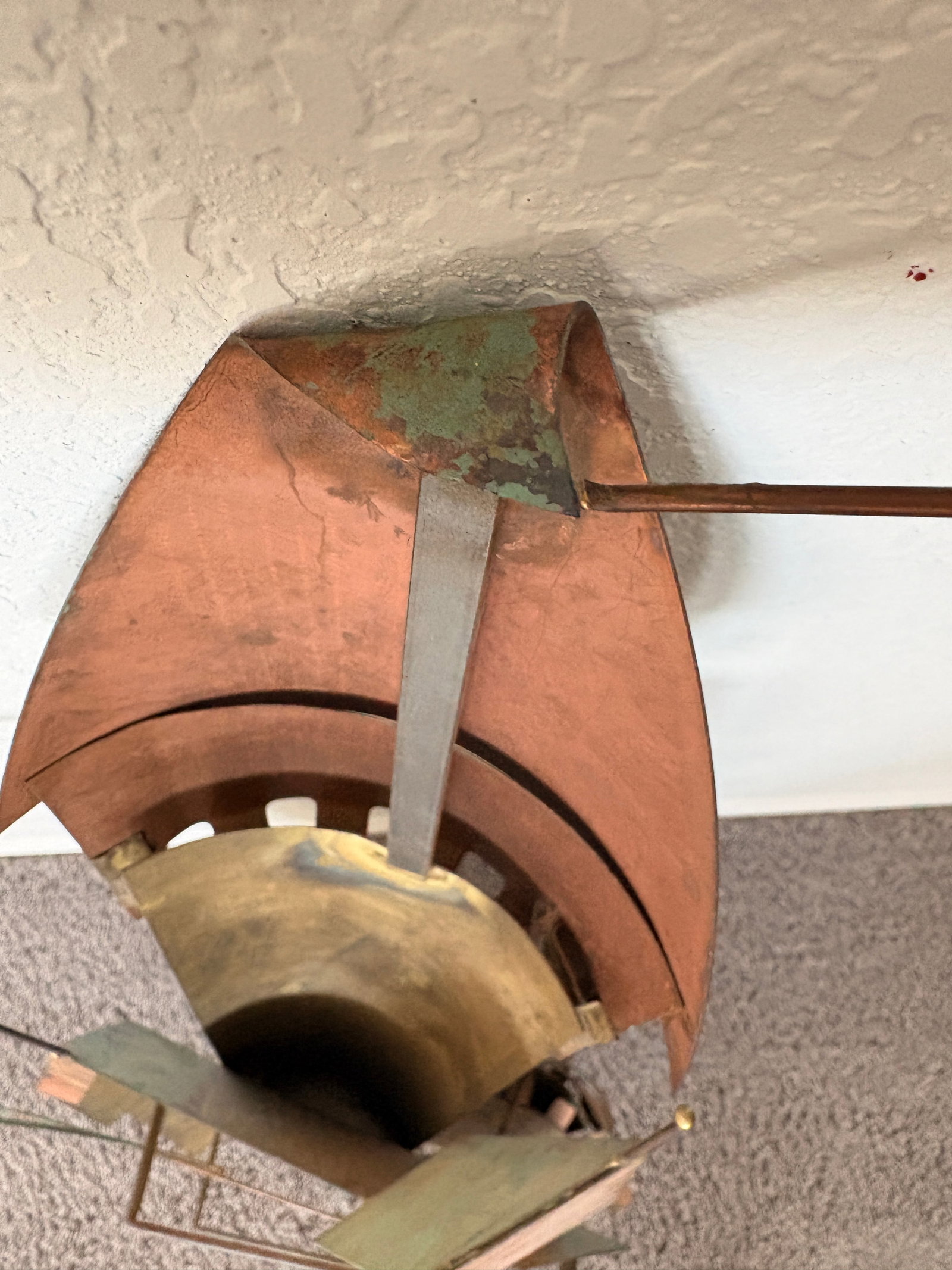 1970s Signed Curtis Jere Mid-Century Modern Fantastical Tower Village Wall Sculpture, Copper & Brass - 7