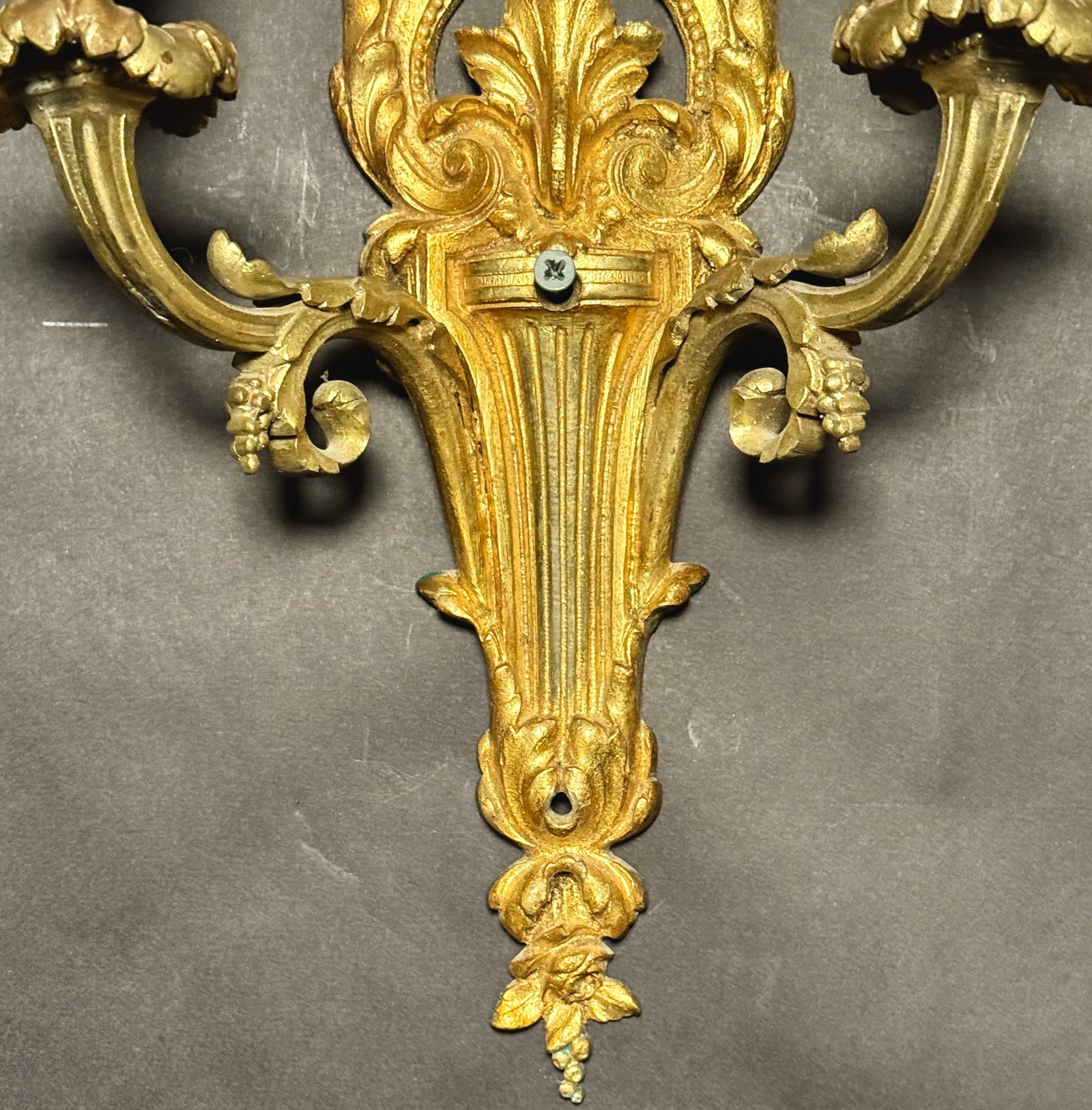 Early 20th Century Pair of Louis XVI Style Gilt Bronze Two Arm Wall Sconces - 8