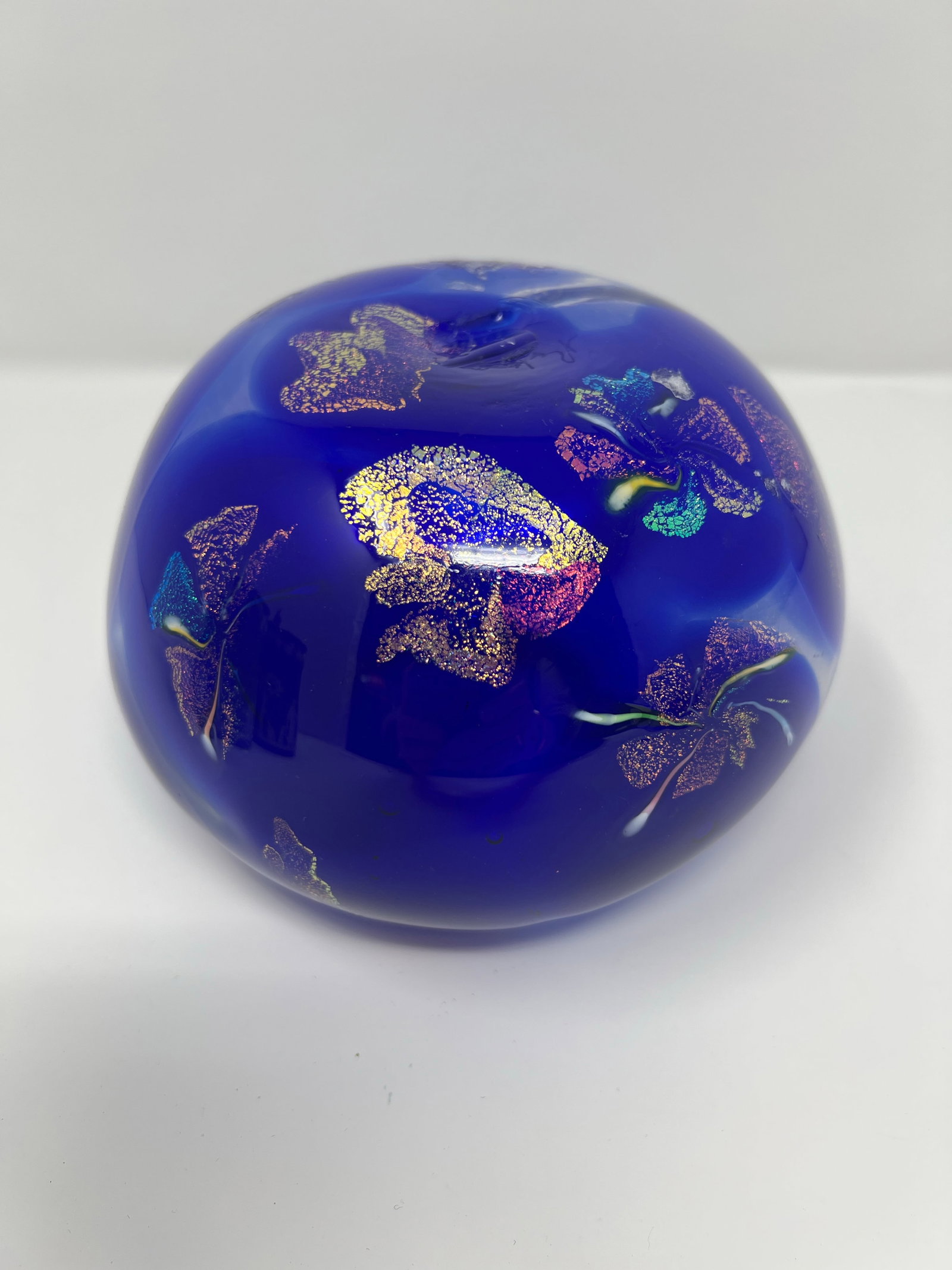 Artist Signed Cobalt Blue Studio Art Glass Sculptural Vase-Late 20th Century - 7