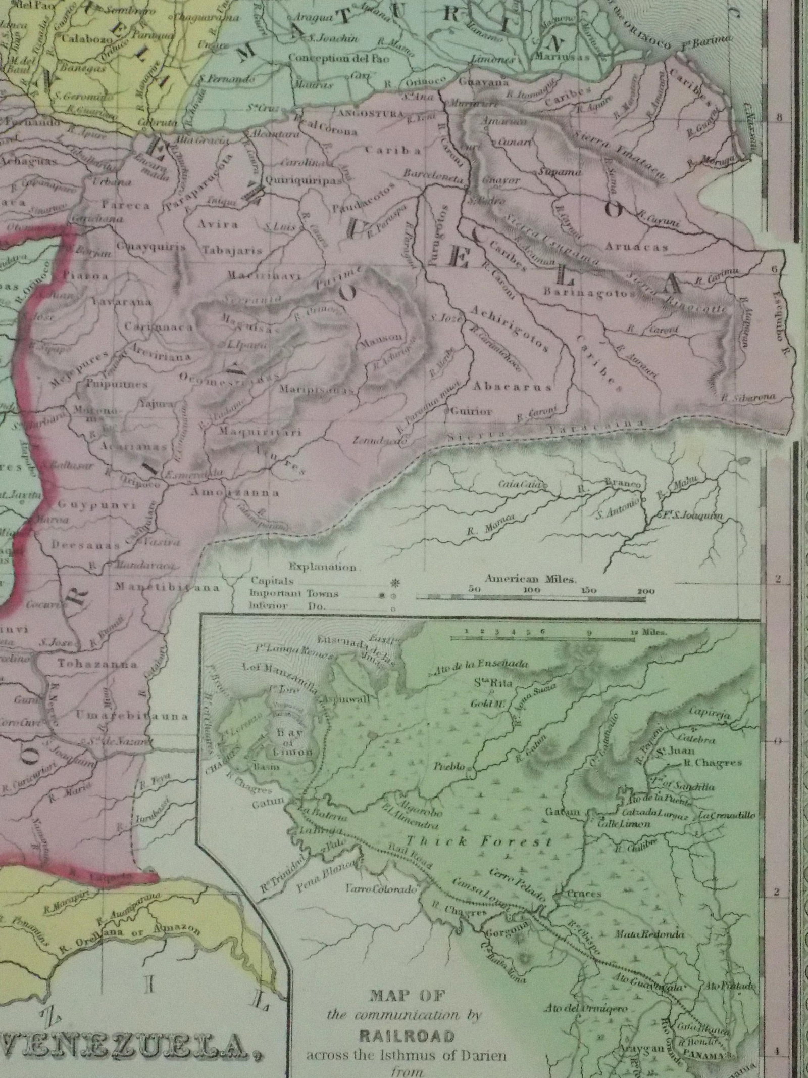 Venezuela, New Grenada & Equador, Original Map by Cowperthwait, 1850 - 3