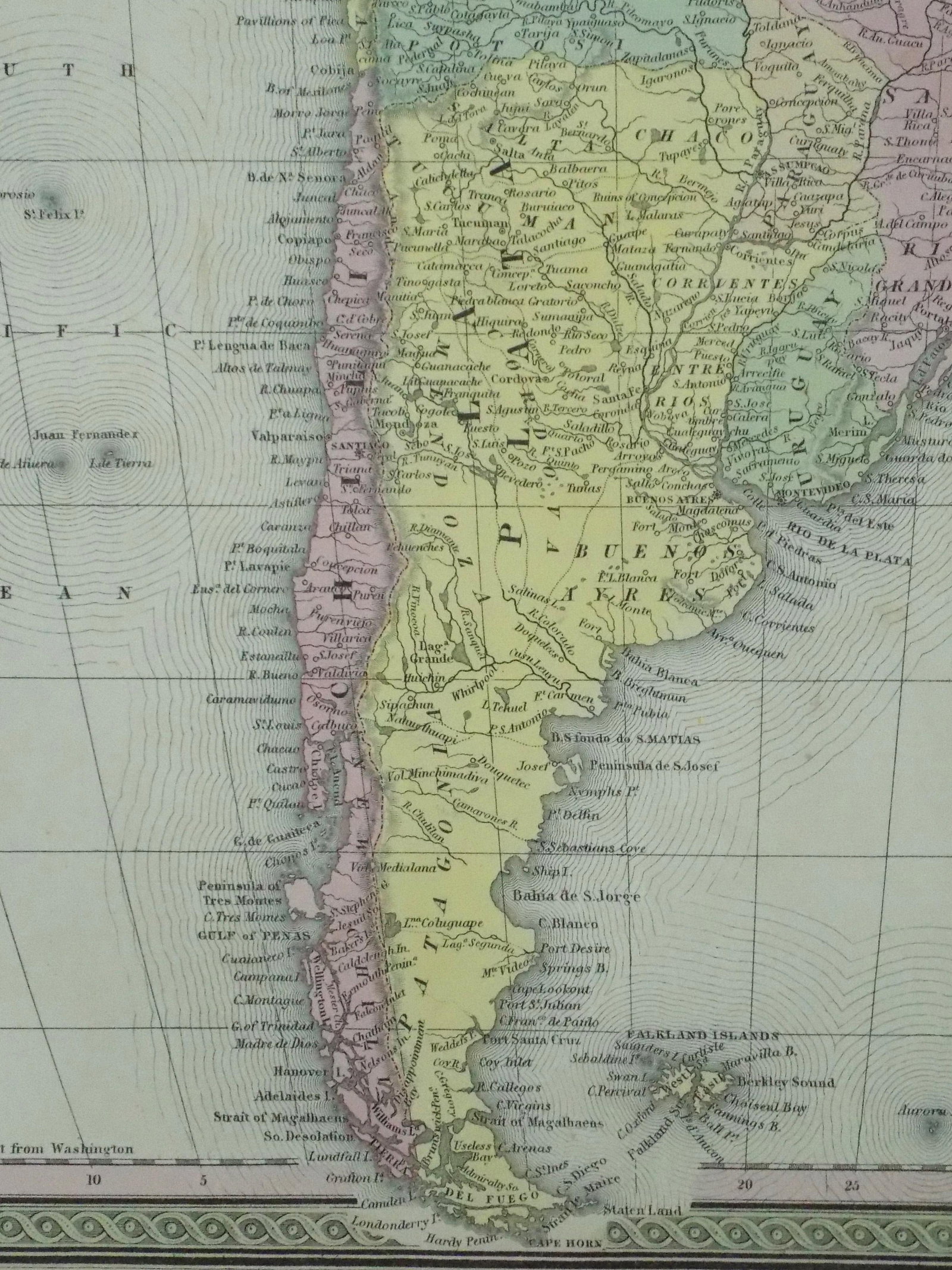 South America Original Map by Cowperthwait, 1850 - 2