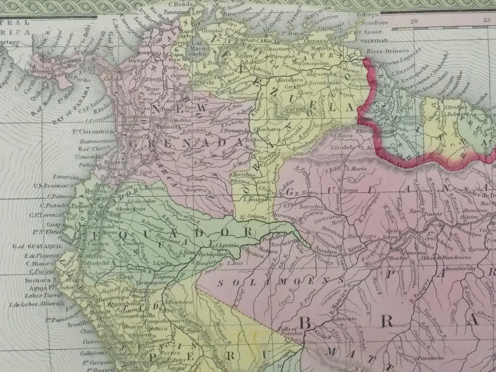 South America Original Map by Cowperthwait, 1850 - 5
