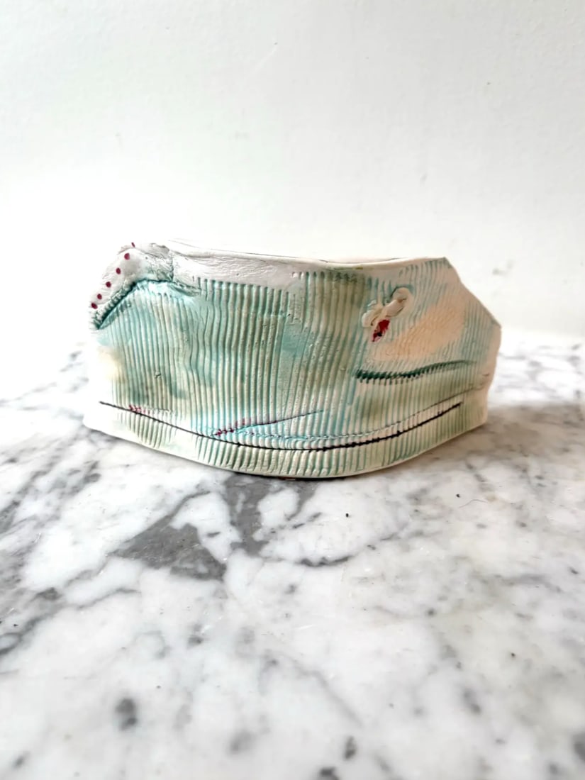 1980s Barbara Beck Free Form Handbuilt Porcelain Sculpture - 2