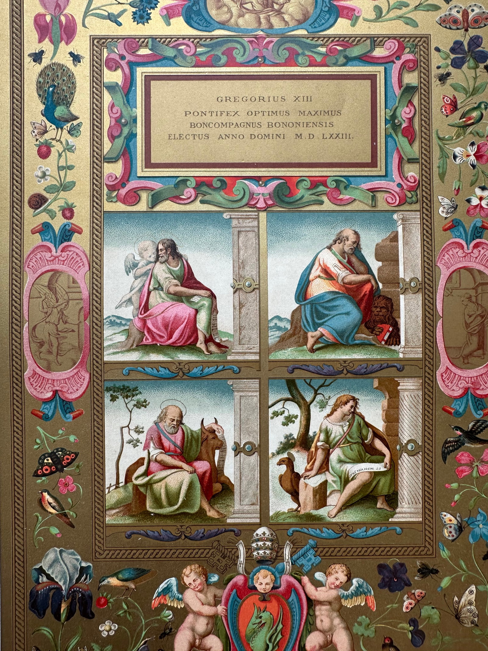 Renaissance Illuminated Chromolithograph Prints, "” Set of 2, 1870 - 6