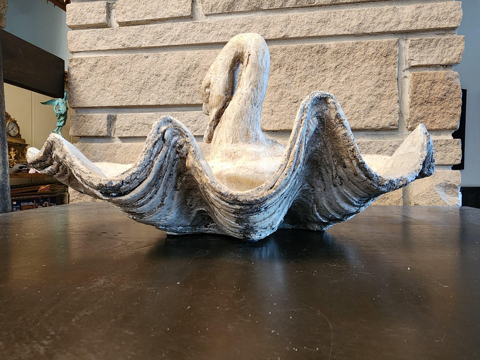 Rare and Fabulous Antique Metal Swan Bird Feeder. - 10