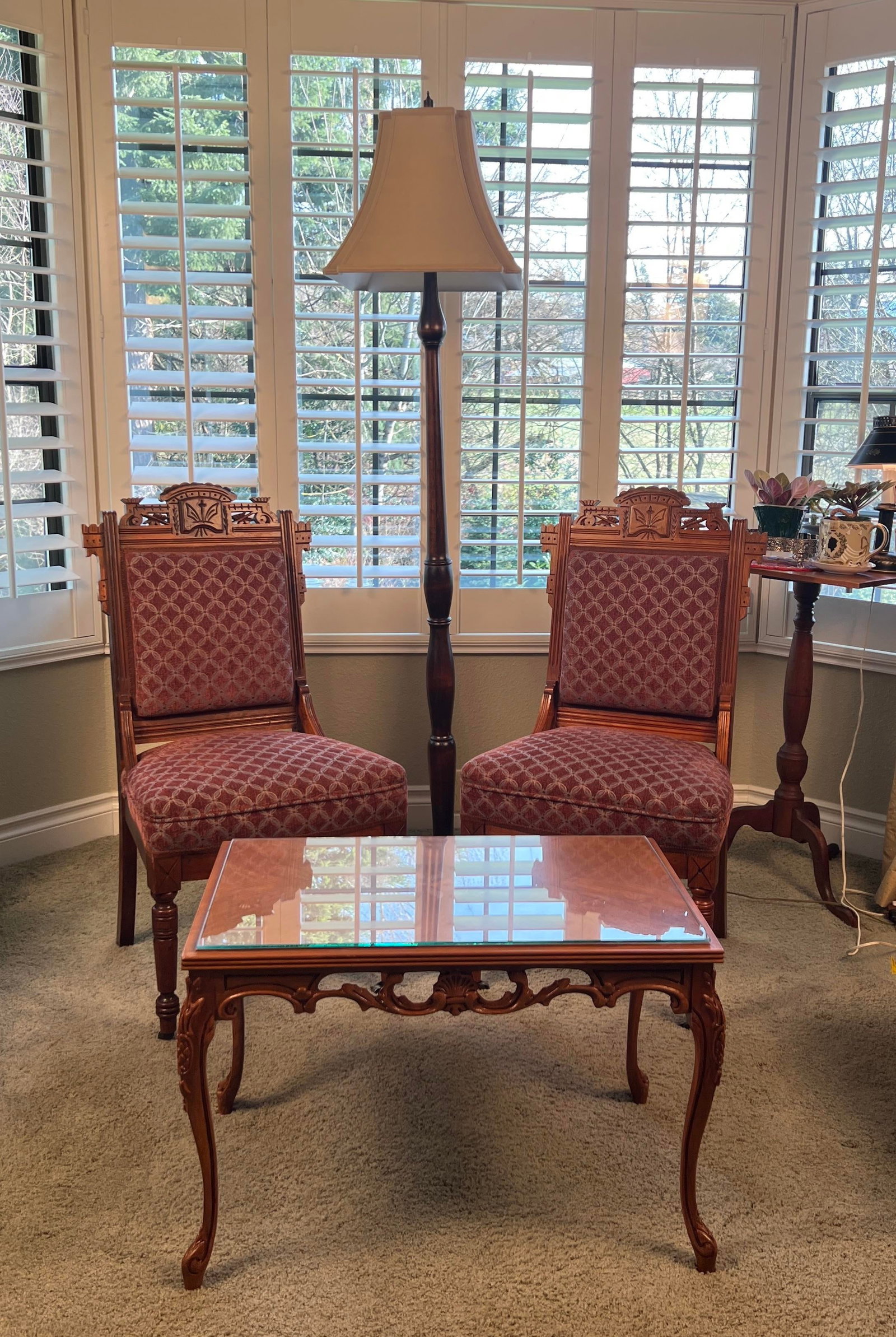 Set of Three 19th Century Eastlake Aesthetic Movement Walnut Parlor Chairs, Newly Upholstered - 10