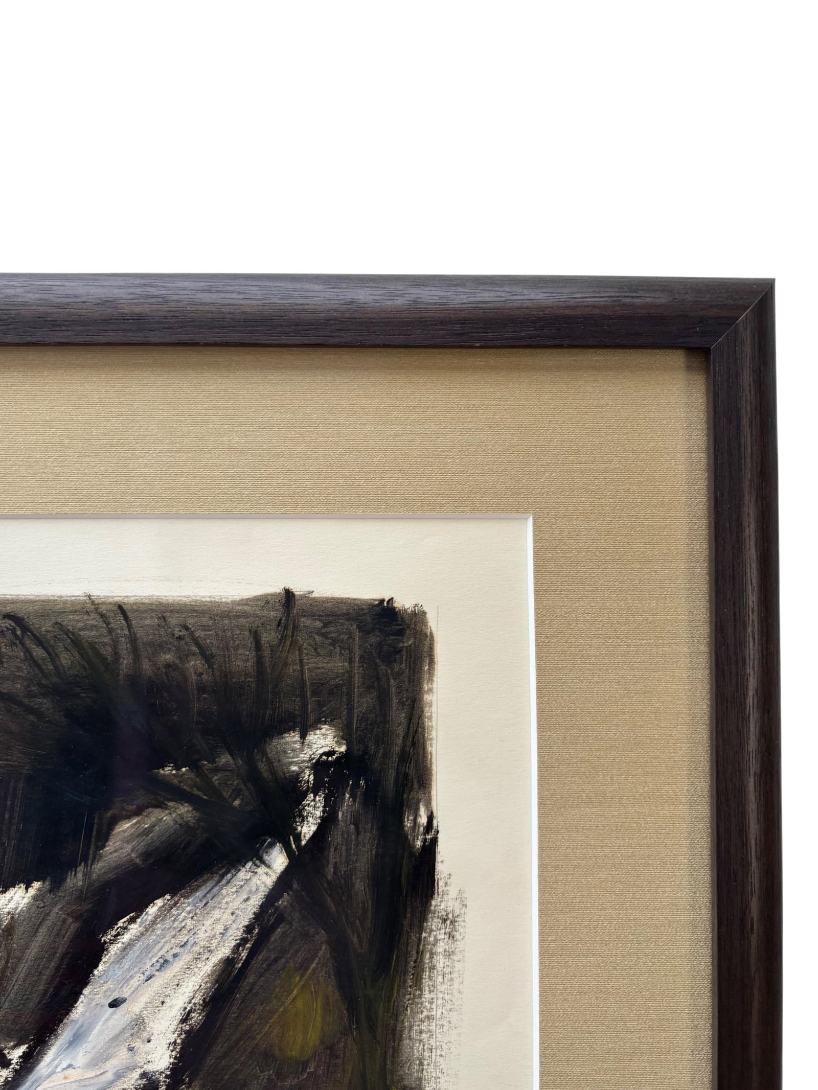 Signed Mid-Century American Painting, Newly Framed in Museum Glass & Walnut Frame - 13
