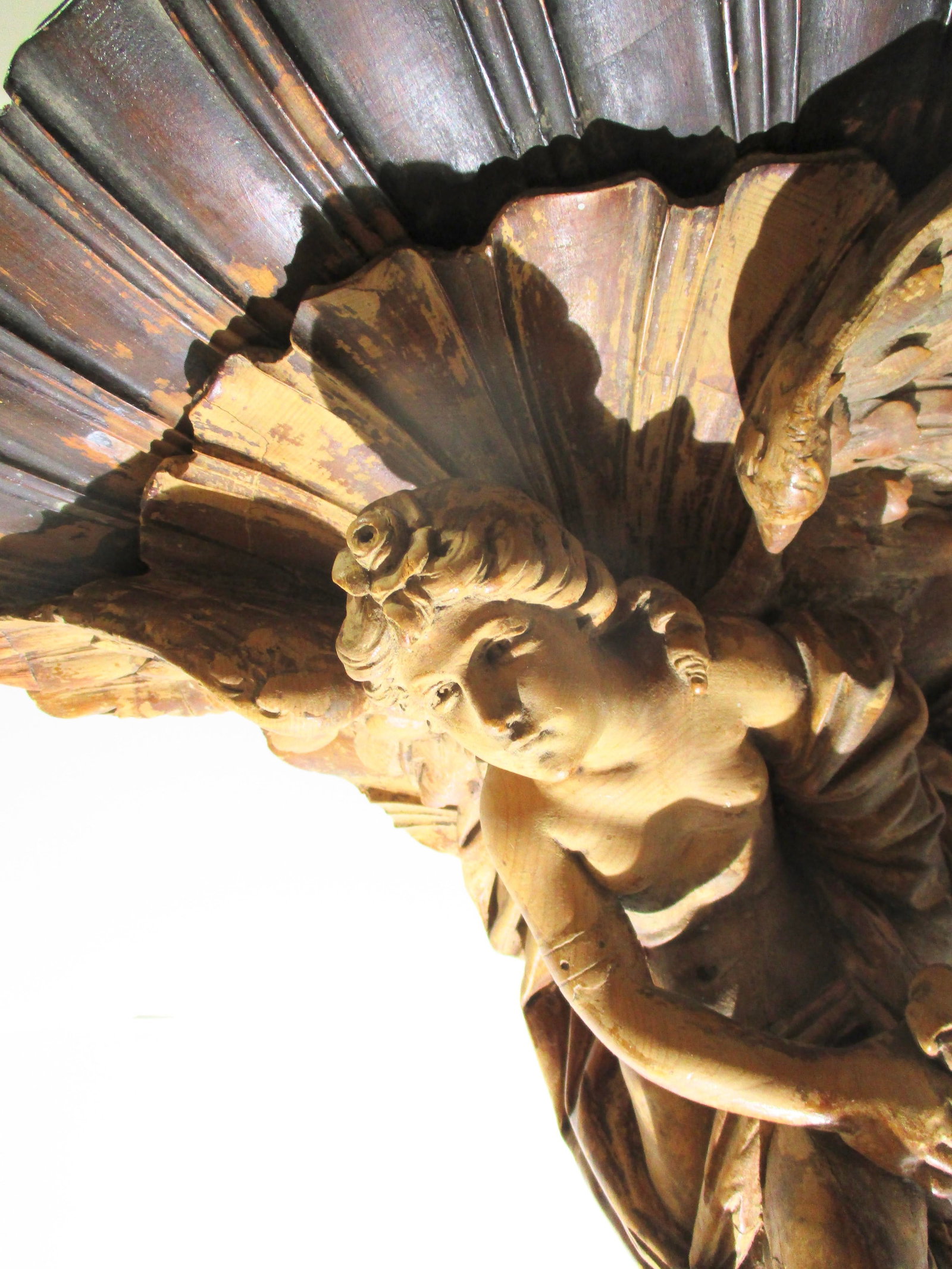 Antique Carved Italian Corner Shelf Bracket - 2