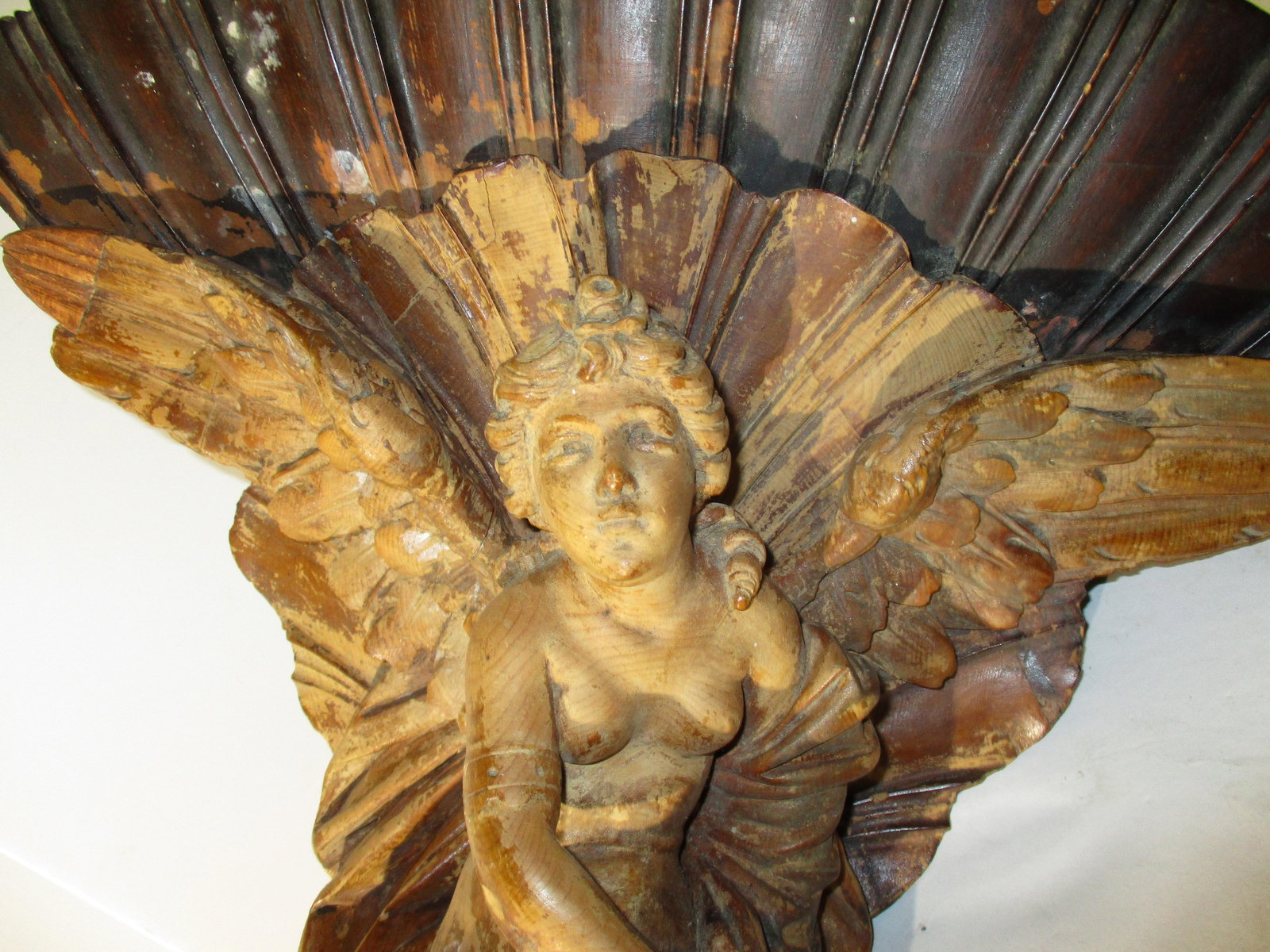 Antique Carved Italian Corner Shelf Bracket - 4