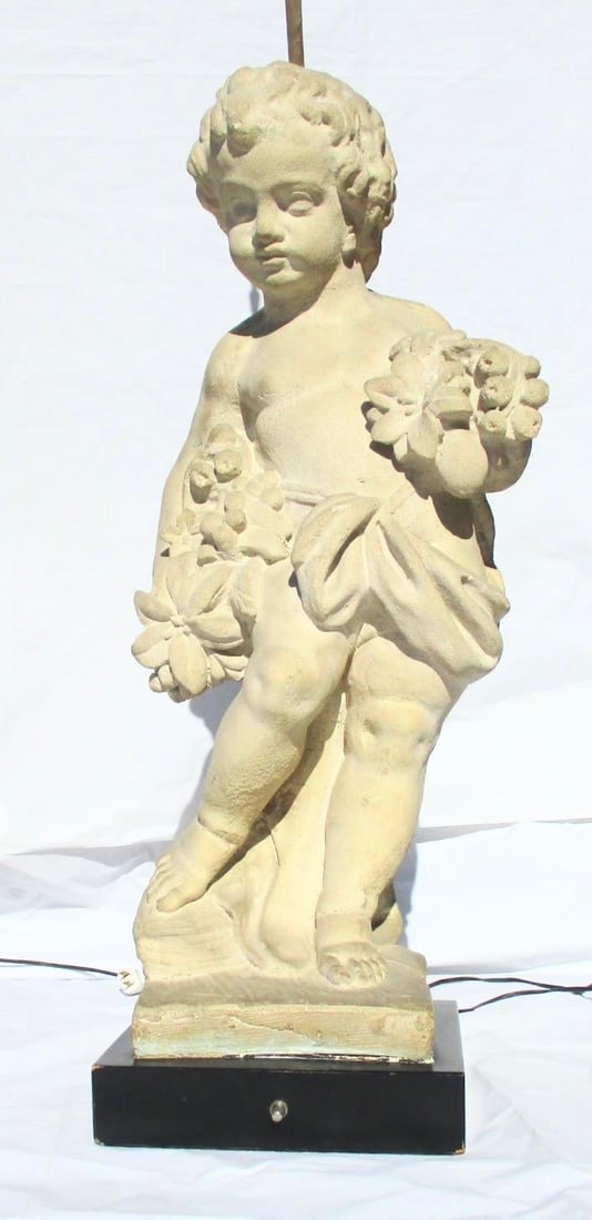 Allegorical Seasons Figural Sculpture Table Lamps - A Pair of 2 - 5