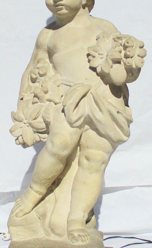 Allegorical Seasons Figural Sculpture Table Lamps - A Pair of 2 - 7