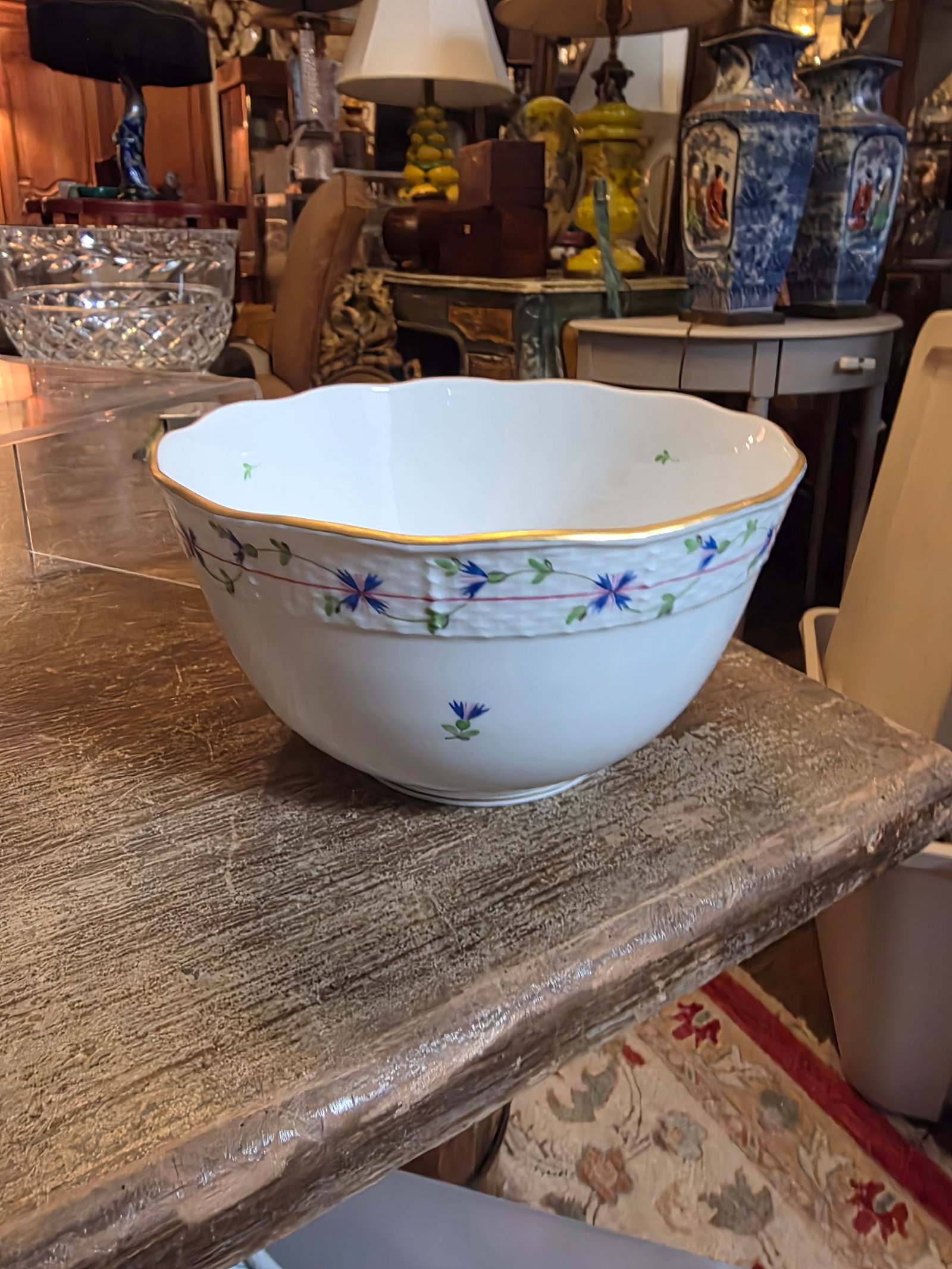 Herend Blue Garland Bowl - 2